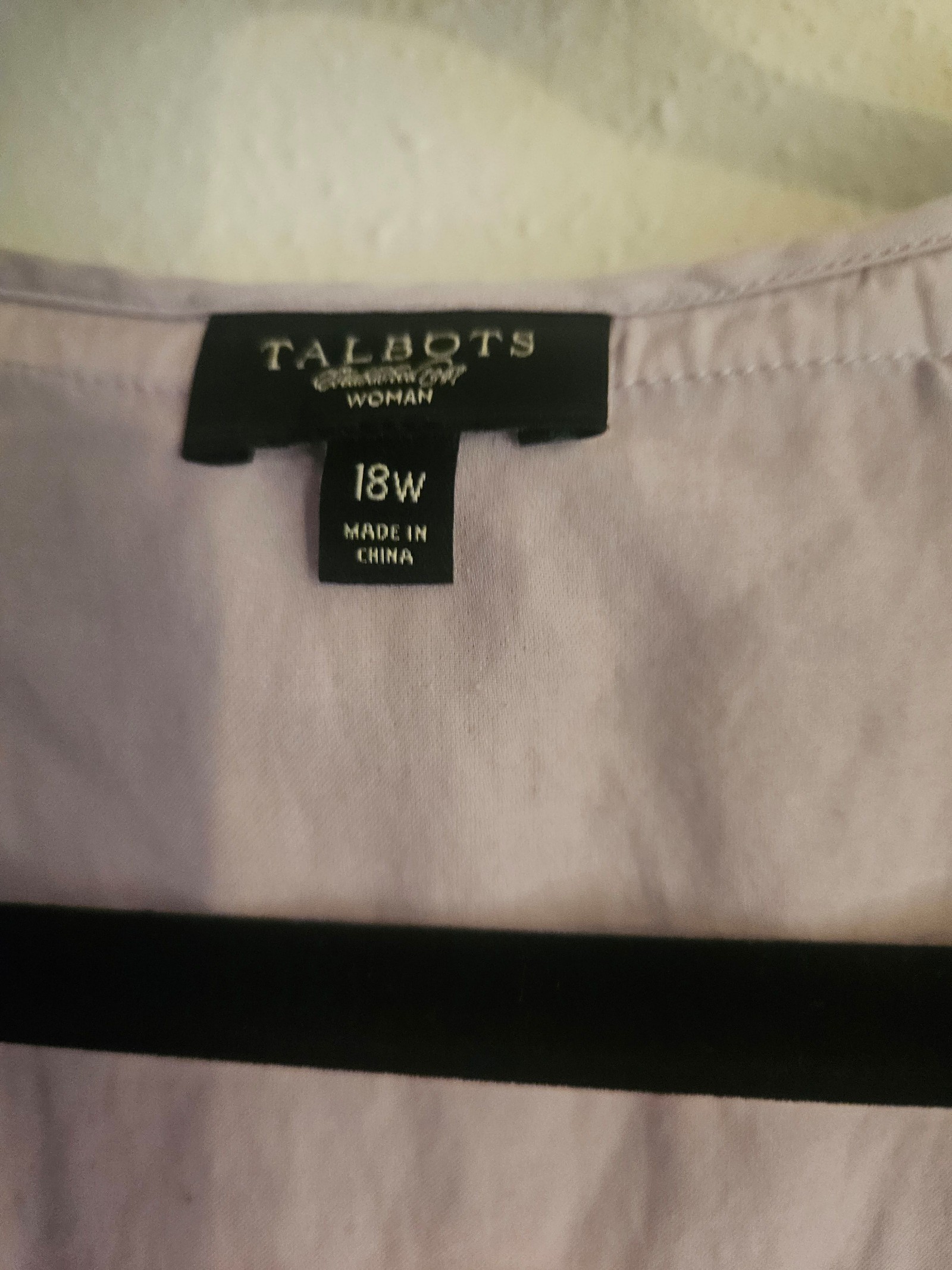 Talbots Woman Lavender Shirt 18W