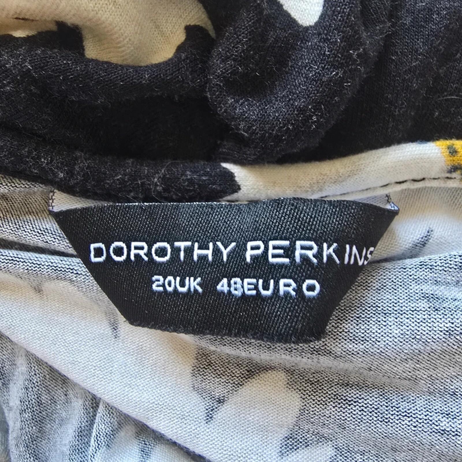 Dorothy Perkins Black Daisy Print Cami Top Floaty Sleeveless Size 20 image 4