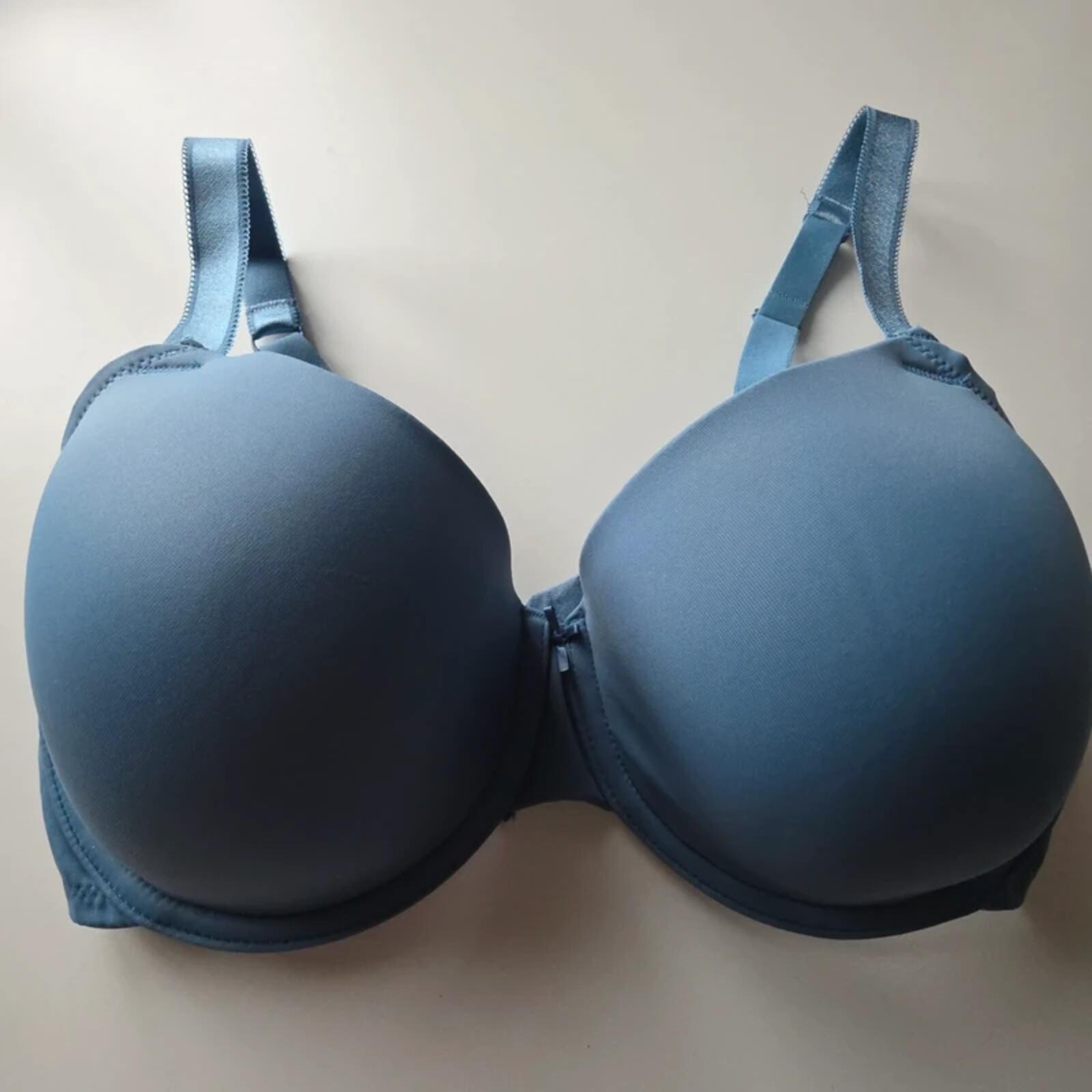 George 36F Blue T-Shirt Bra Full Cup Smooth Everyday Support