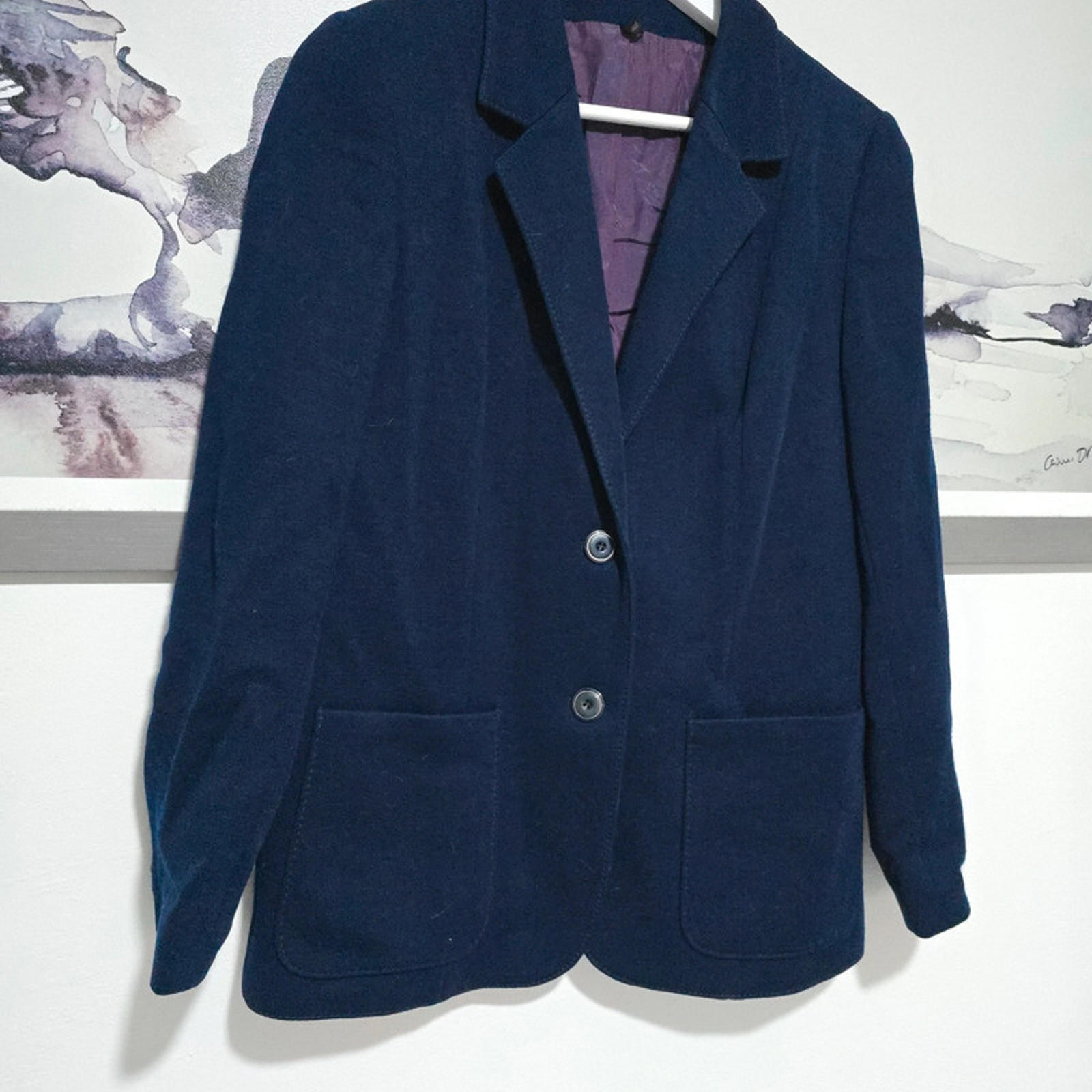 Vintage Bickler Blazer Jacket Made in Yugoslavia Navy size 12