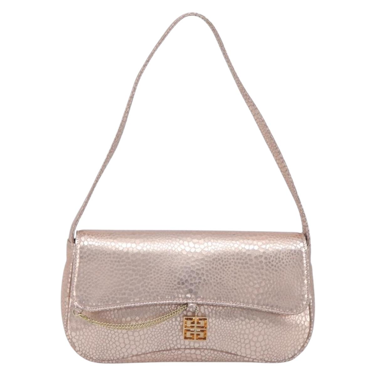 GIVENCHY Shoulder Bag Leather Pink Gold Auth 206784M image 2