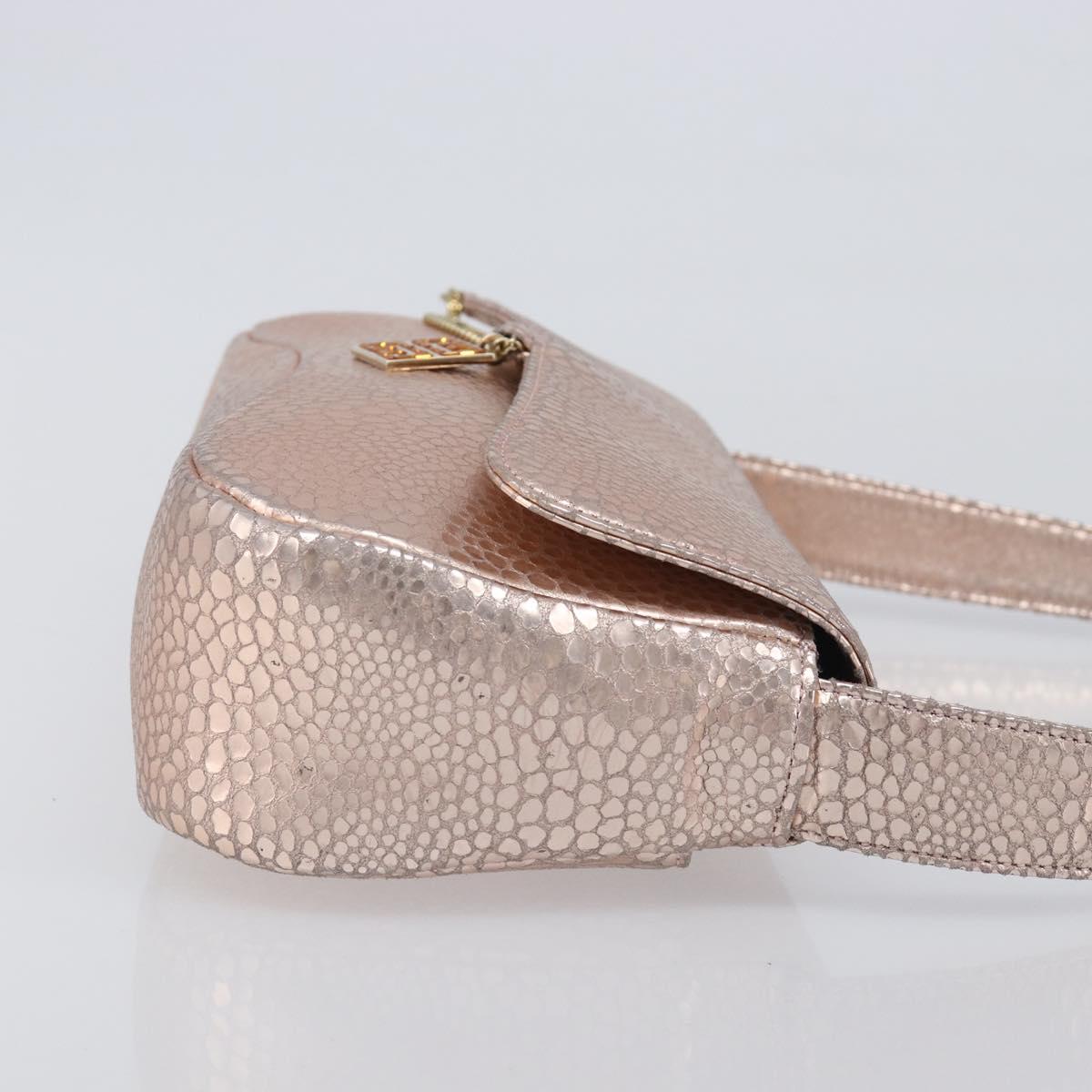 GIVENCHY Shoulder Bag Leather Pink Gold Auth 206784M image 4