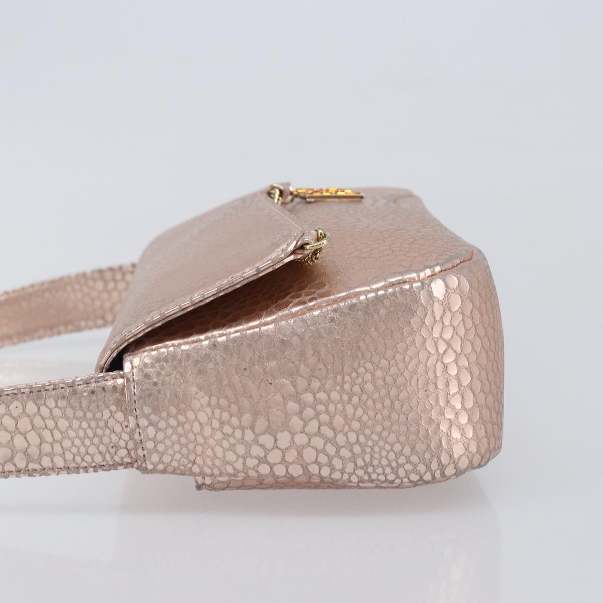 GIVENCHY Shoulder Bag Leather Pink Gold Auth 206784M image 5