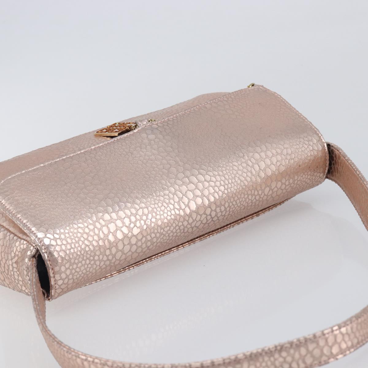GIVENCHY Shoulder Bag Leather Pink Gold Auth 206784M image 6