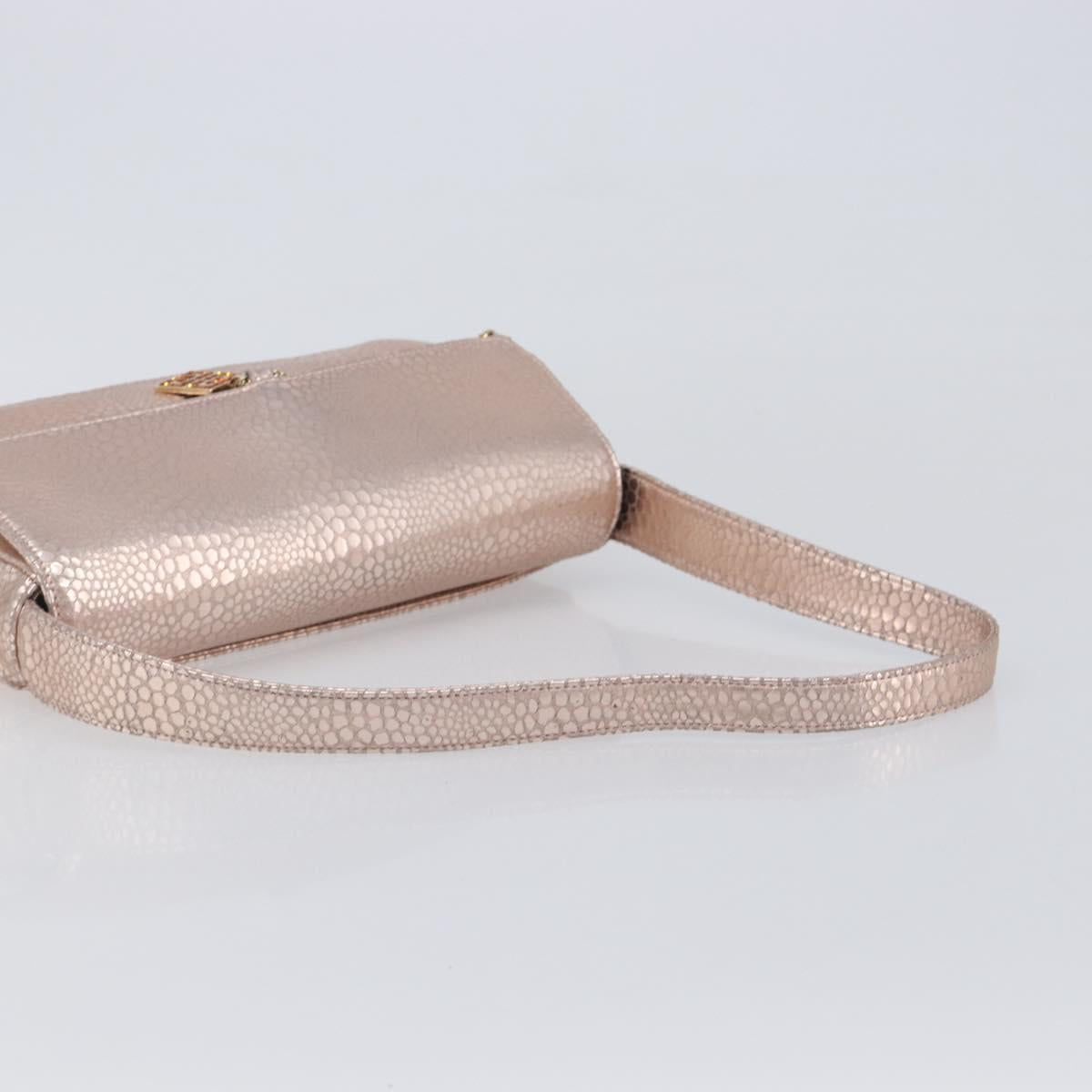 GIVENCHY Shoulder Bag Leather Pink Gold Auth 206784M image 7