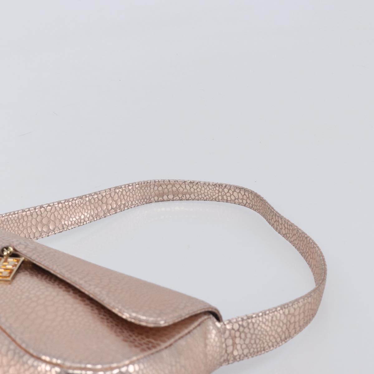 GIVENCHY Shoulder Bag Leather Pink Gold Auth 206784M image 9