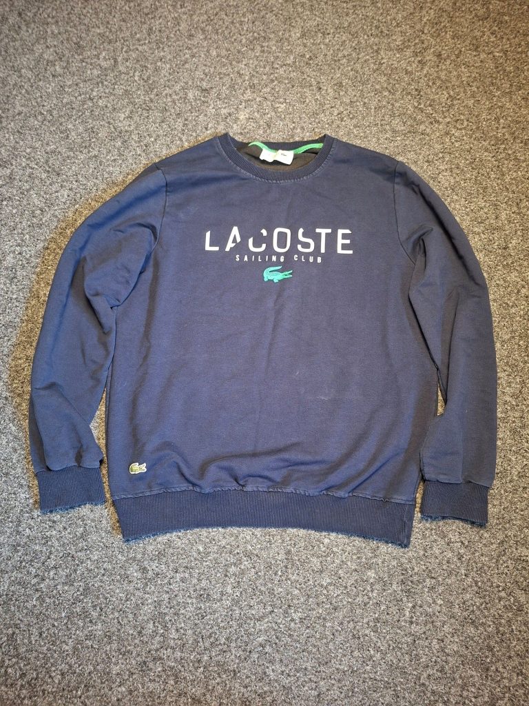 Lacoste Navy Cotton Sweatshirt XL Vintage Sailing Club Logo