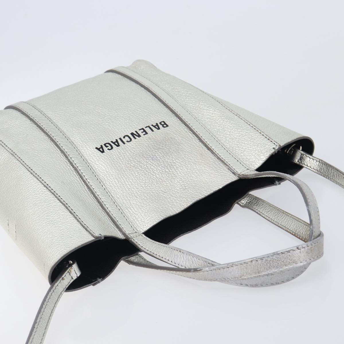 Balenciaga Everyday Tote XXS Bag Leather 2way Silver 551815 Auth bs37460 image 6