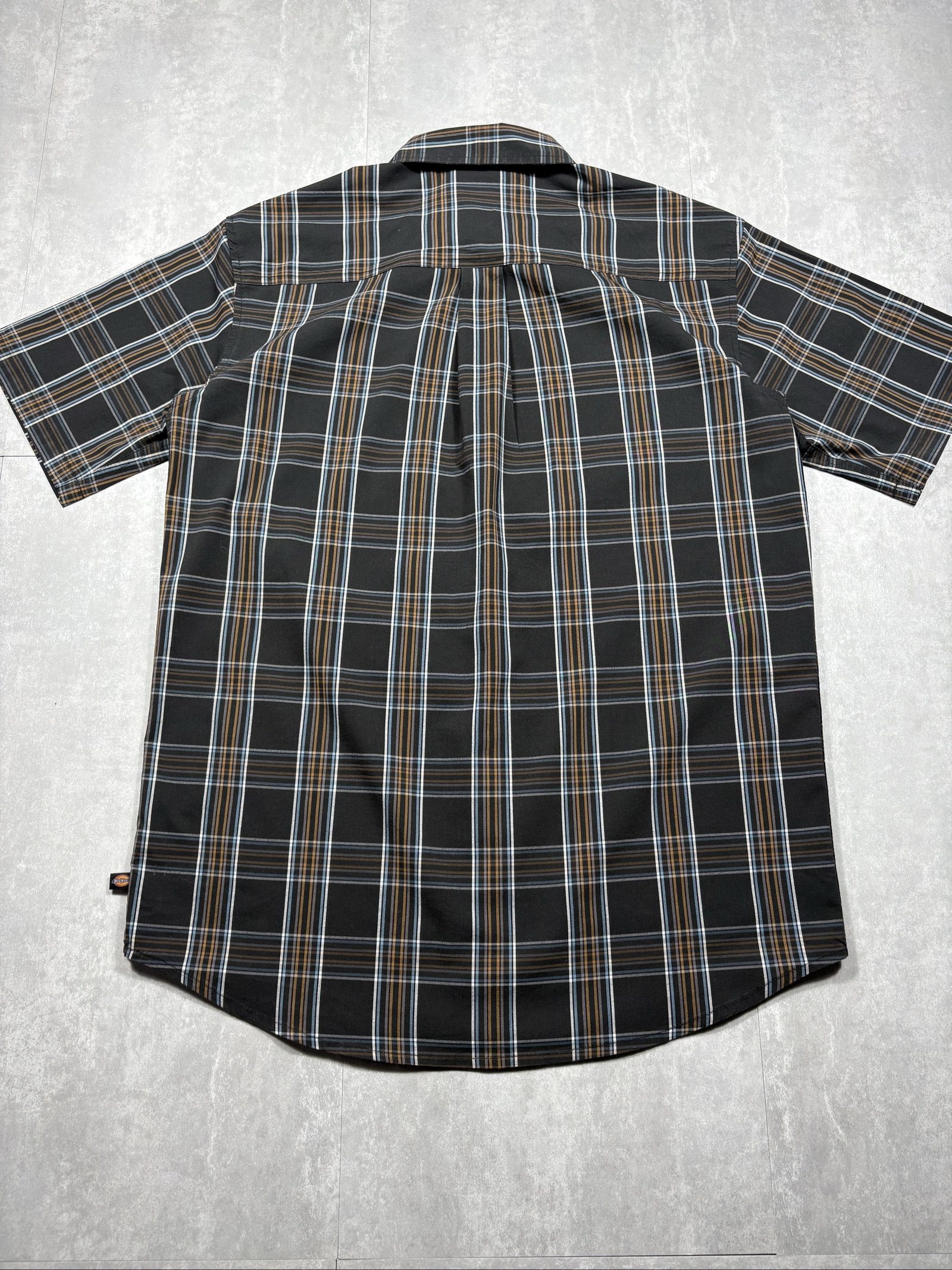 Dickies Men's Black Brown Blue Plaid Relaxed Fit Shirt Small image 2