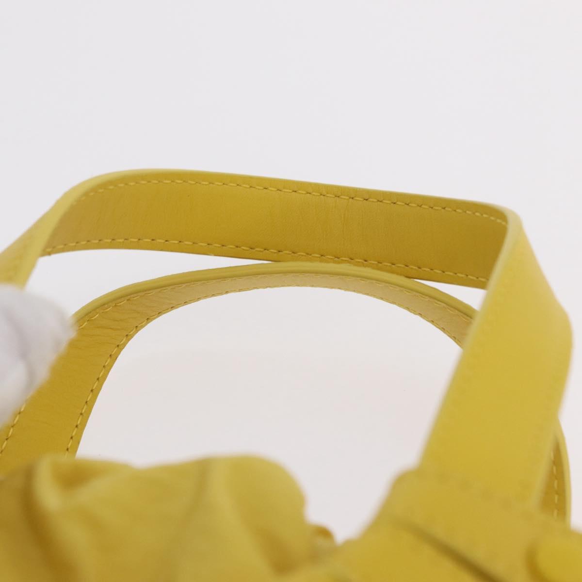 Bottega Veneta The Shell Hand Bag Leather 2way Yellow Auth 206926V image 8