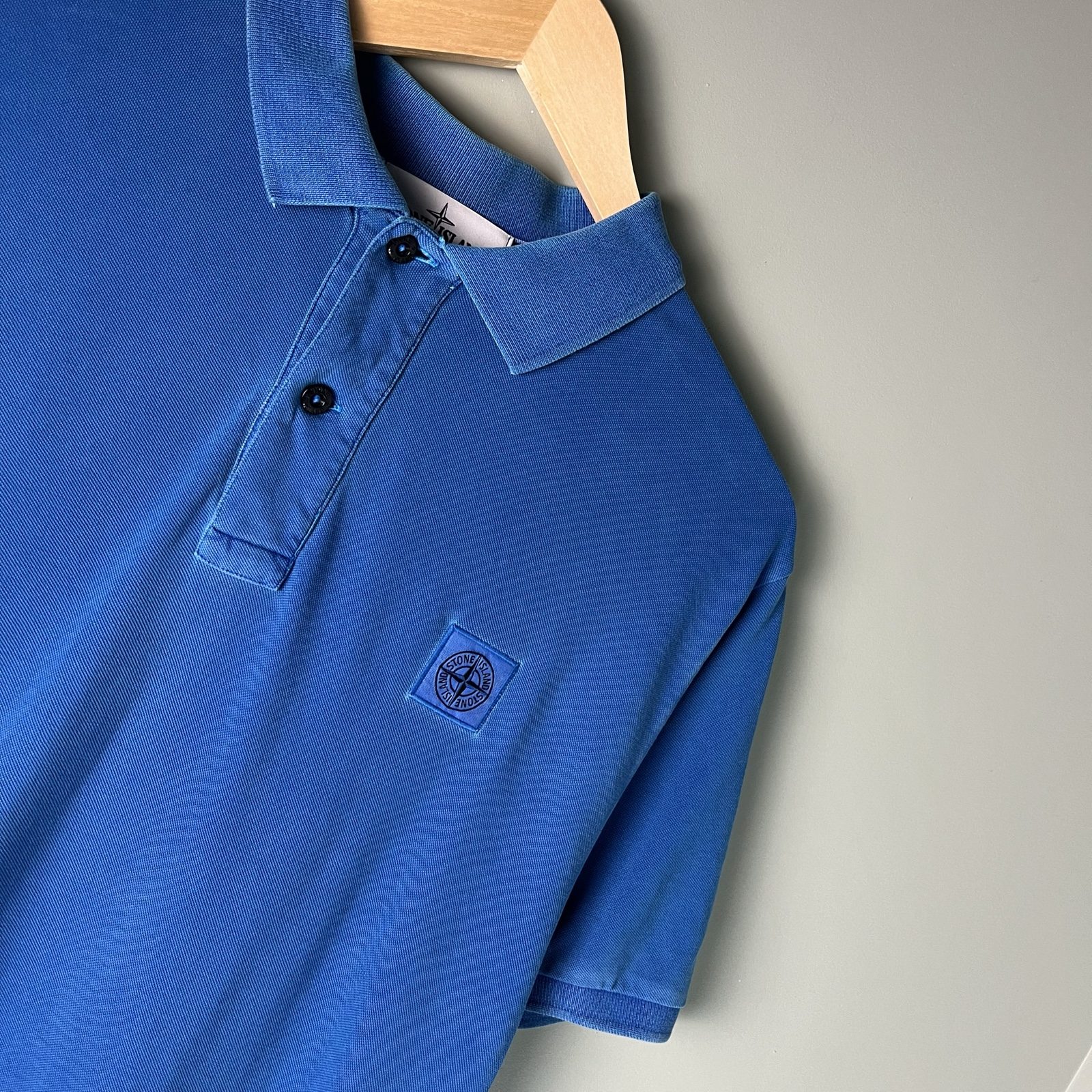 Stone Island Re-coulor style Blue Slim Fit Short Sleeve Polo Shirt image 2
