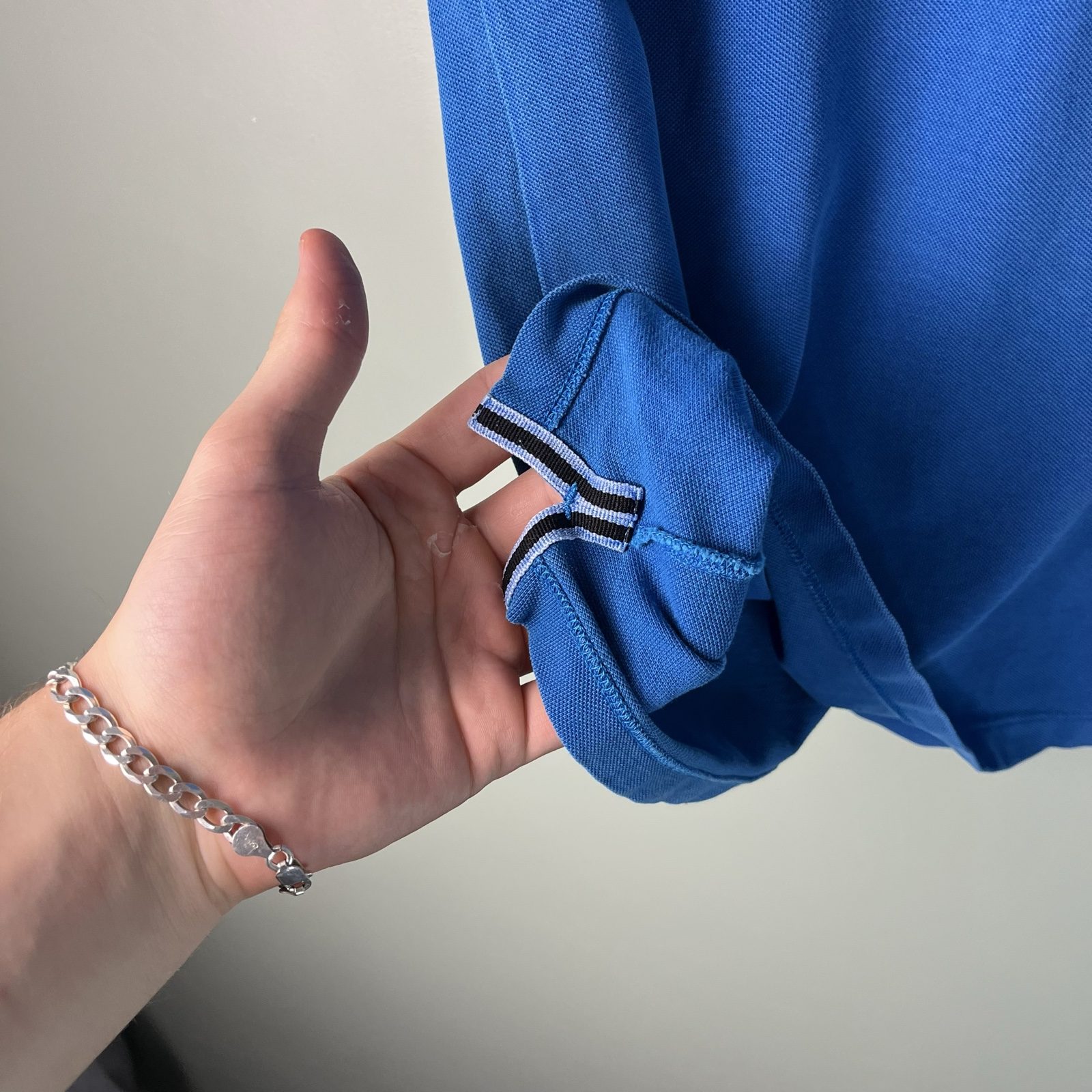 Stone Island Re-coulor style Blue Slim Fit Short Sleeve Polo Shirt image 4