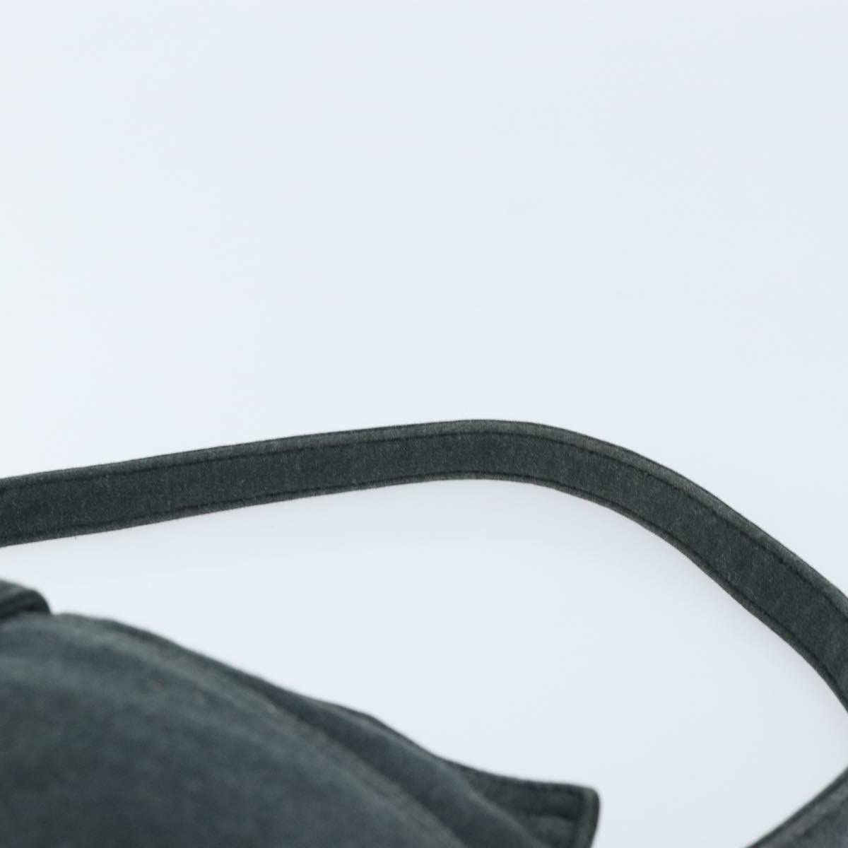 FENDI Mamma Baguette Hand Bag cotton Gray Silver Auth mr2293 image 8