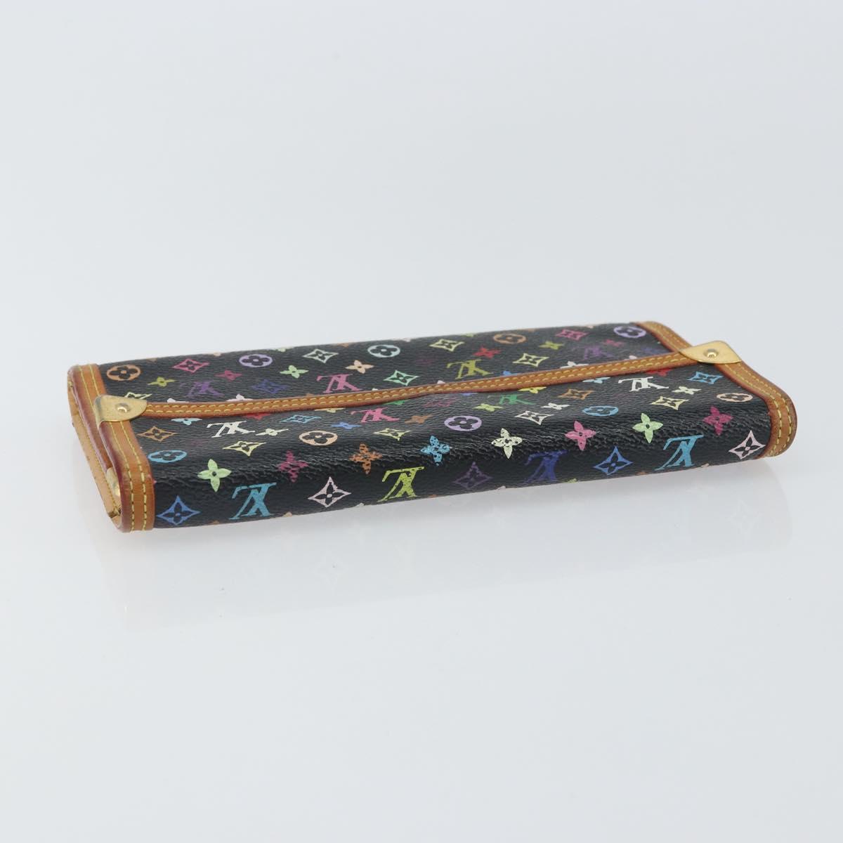 LOUIS VUITTON Monogram Multicolor Porte Tresor Wallet Black M92658 Auth BA9622 image 5