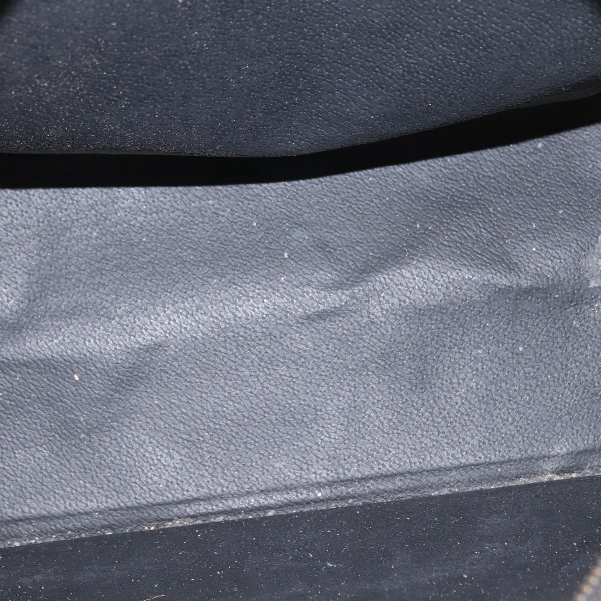 CELINE Macadam Canvas Hand Bag PVC Leather Black Gold Auth 171585 image 9
