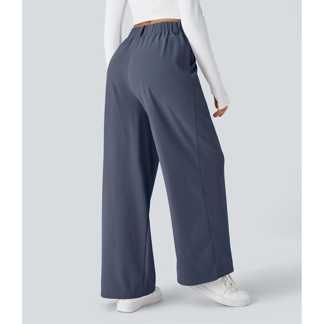 HALARA High Waisted Pocket Wide Leg Waffle Work Pants [XL Reg] image 2