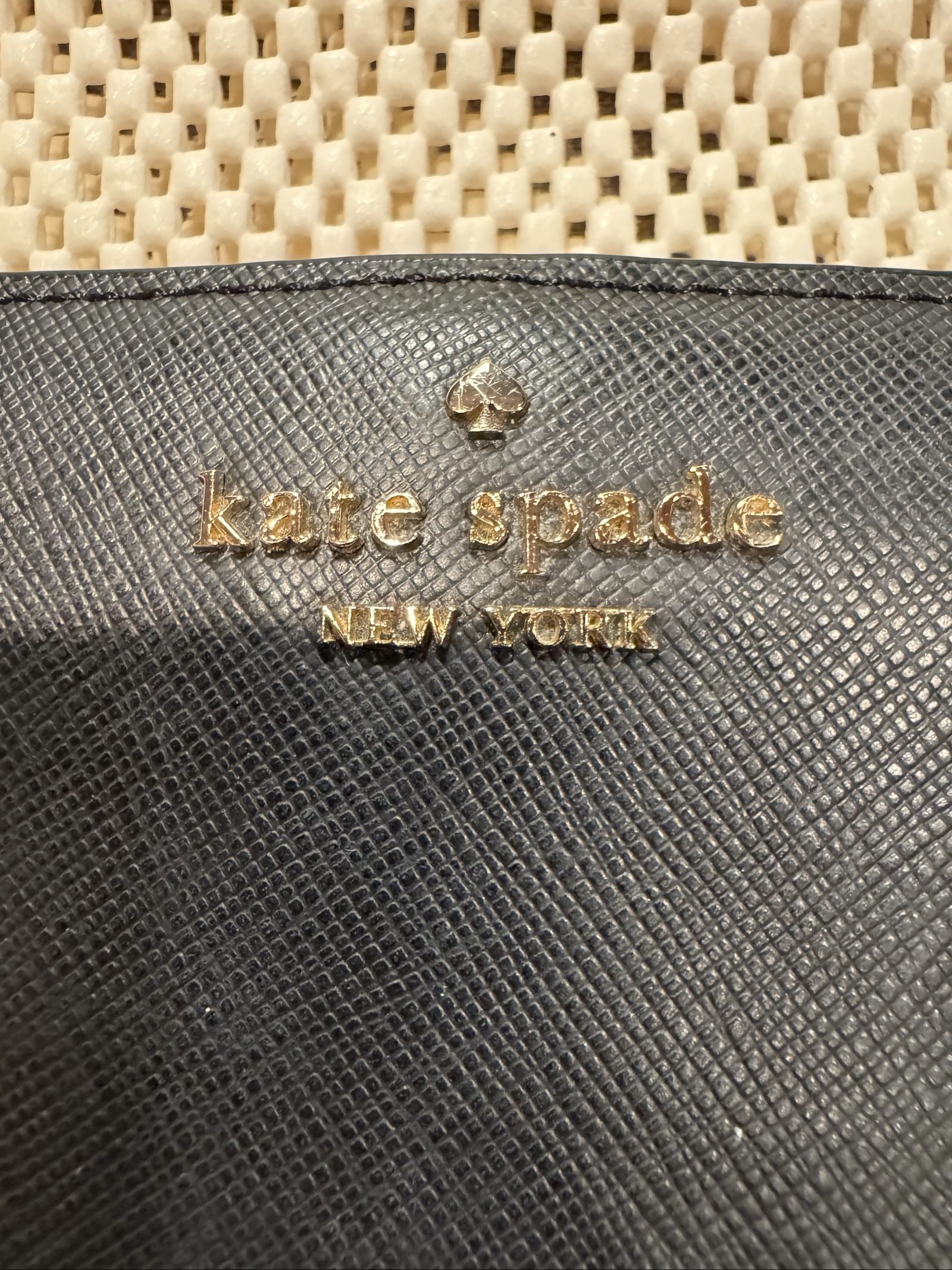 Kate Spade New York Black Saffiano Leather Bifold Wallet – Gold Hardware image 2