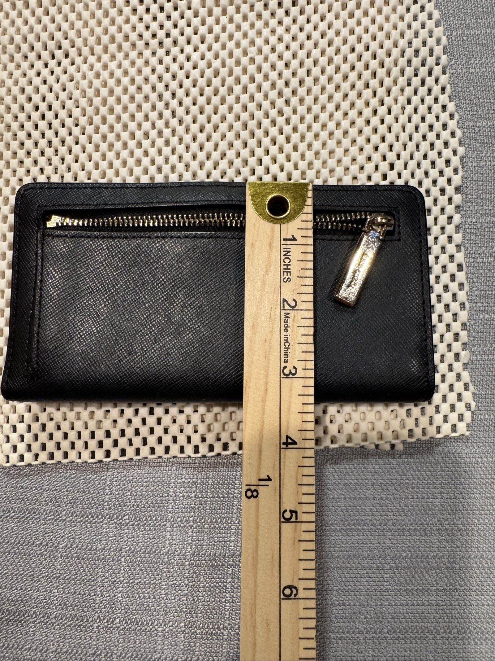 Kate Spade New York Black Saffiano Leather Bifold Wallet – Gold Hardware image 5