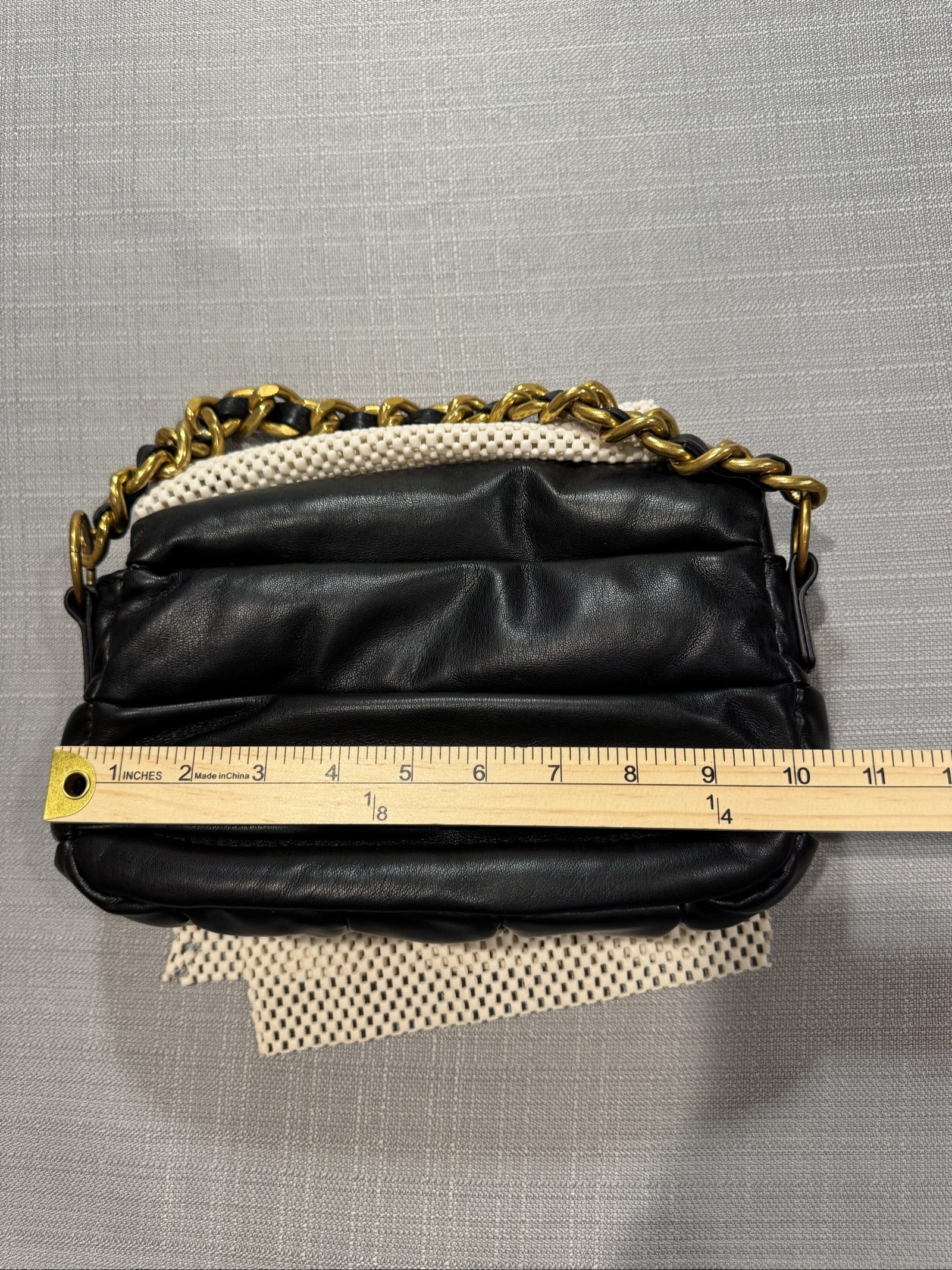 Steve Madden Women’s Shoulder Bag – Black – Gold Chain Strap image 8
