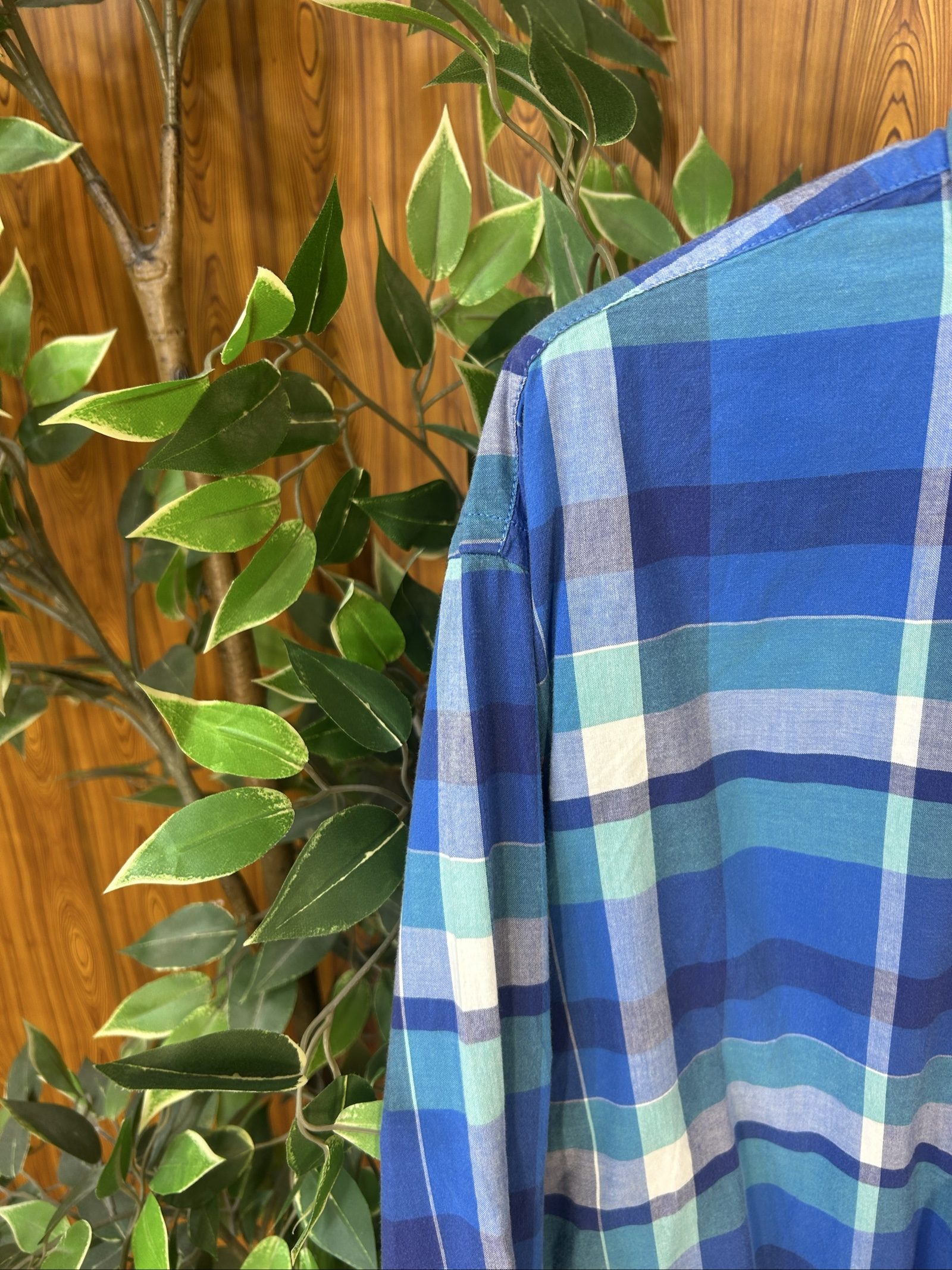 Tommy Hilfiger Camicia Uomo Quadri Blu XXL Custom Fit image 4