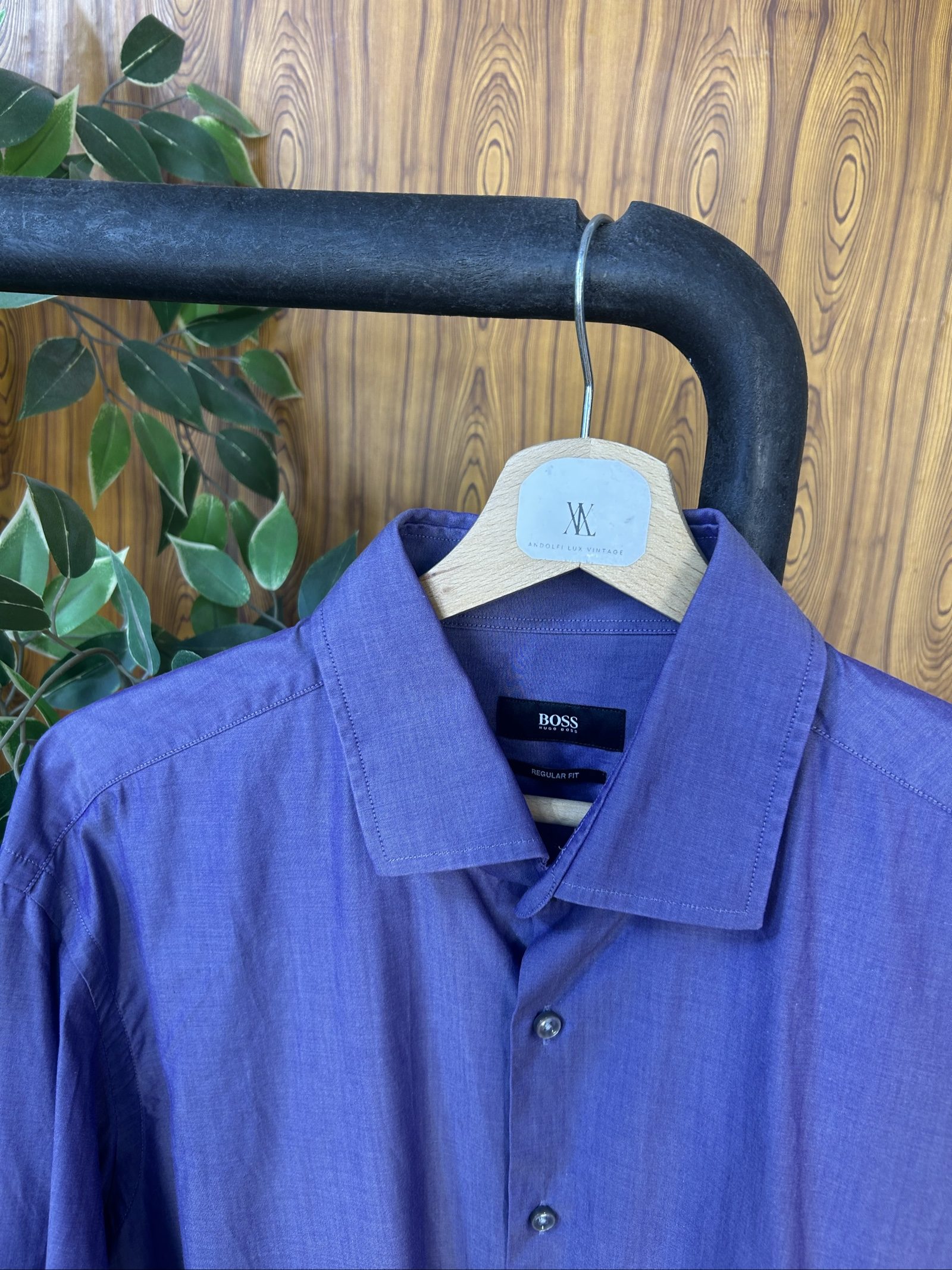 Hugo Boss Camicia Uomo Viola Regular Fit Taglia 43/17 image 7