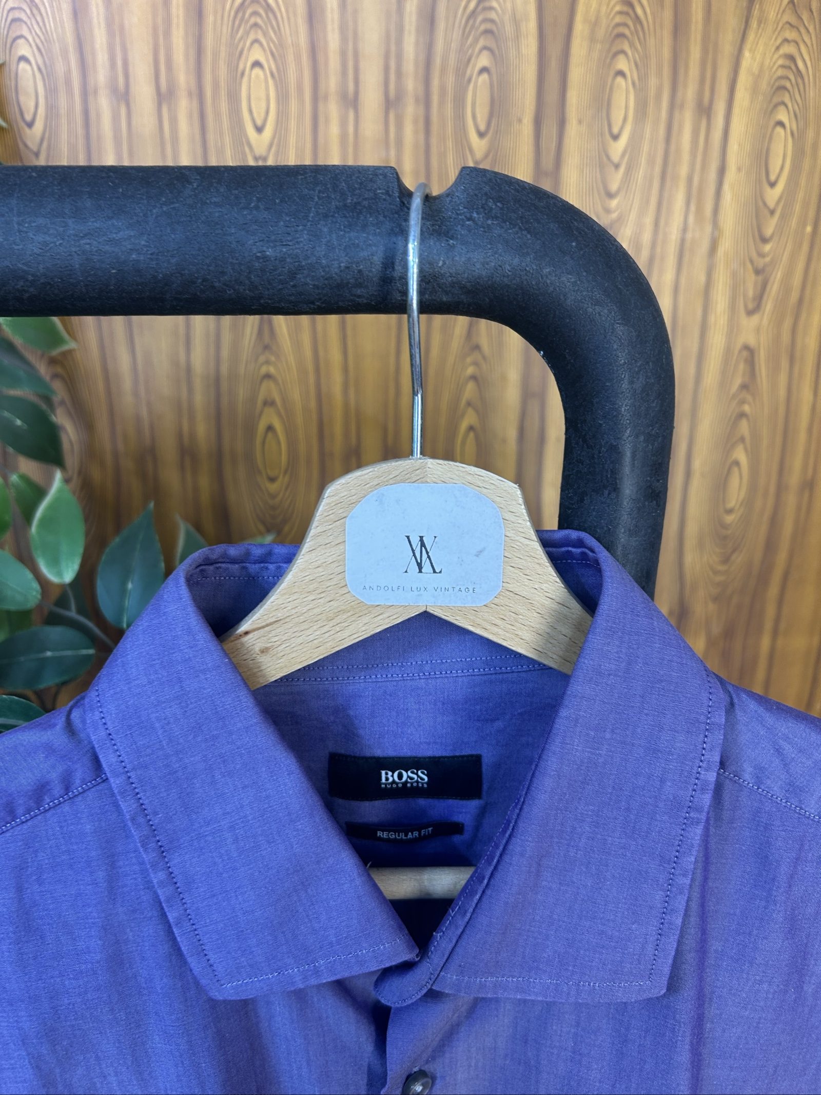 Hugo Boss Camicia Uomo Viola Regular Fit Taglia 43/17 image 2