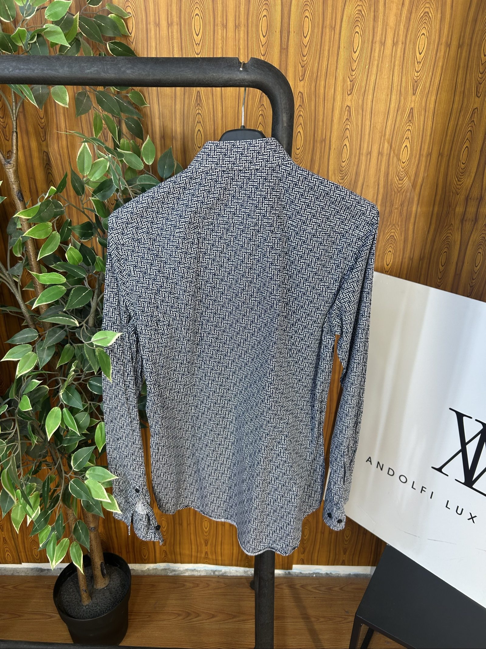 Hugo Boss Camicia Slim Fit Bianca & Blu Taglia 38 image 4