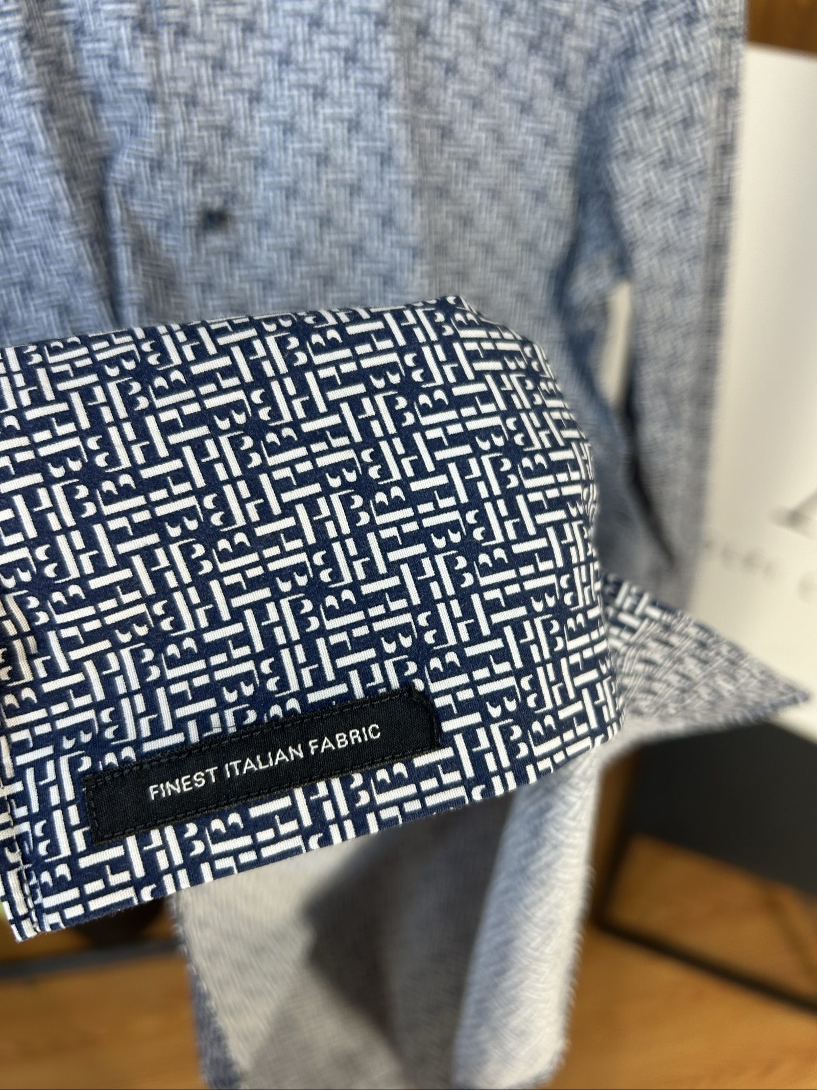 Hugo Boss Camicia Slim Fit Bianca & Blu Taglia 38 image 6