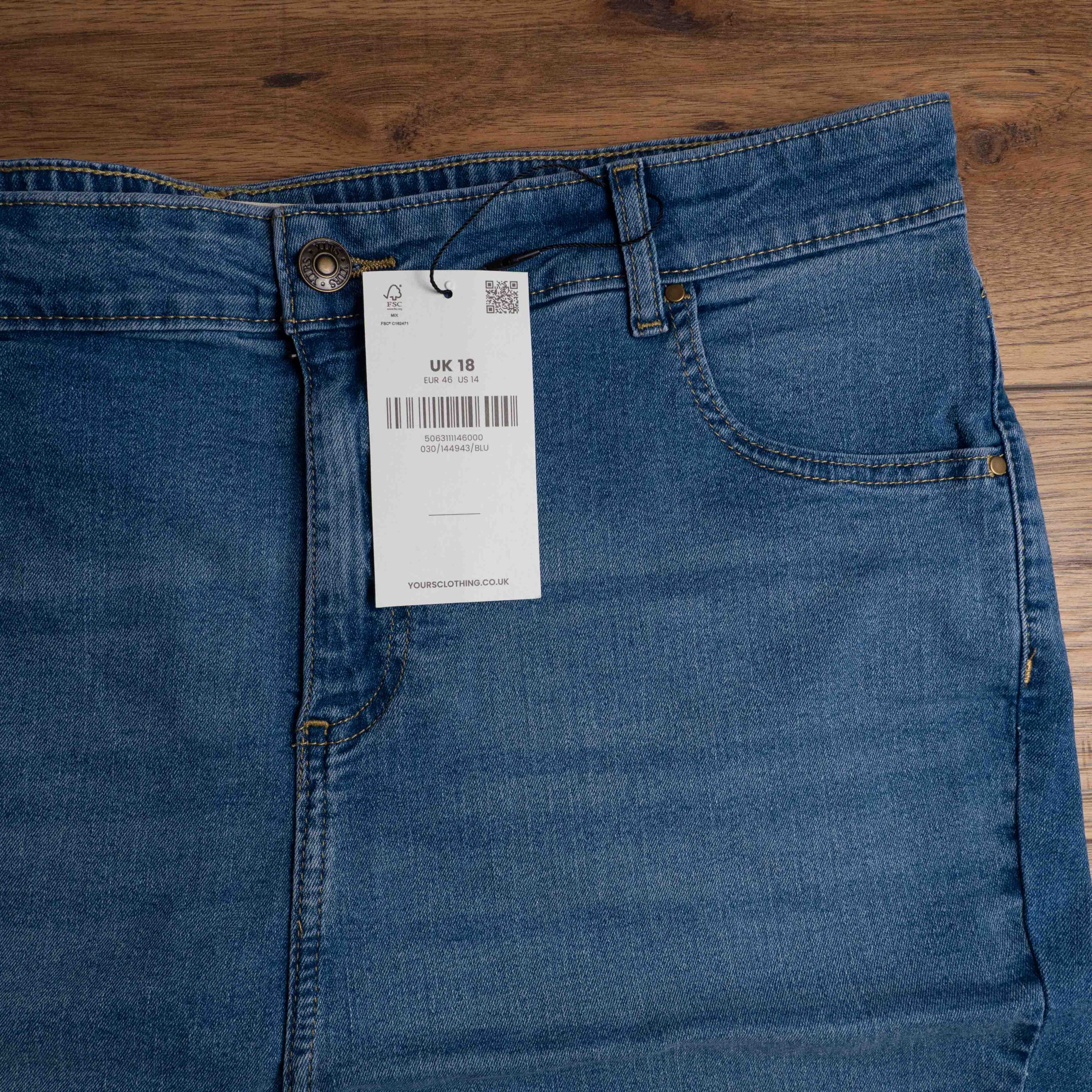 Yours 18 Blue Denim Shorts NWT image 3