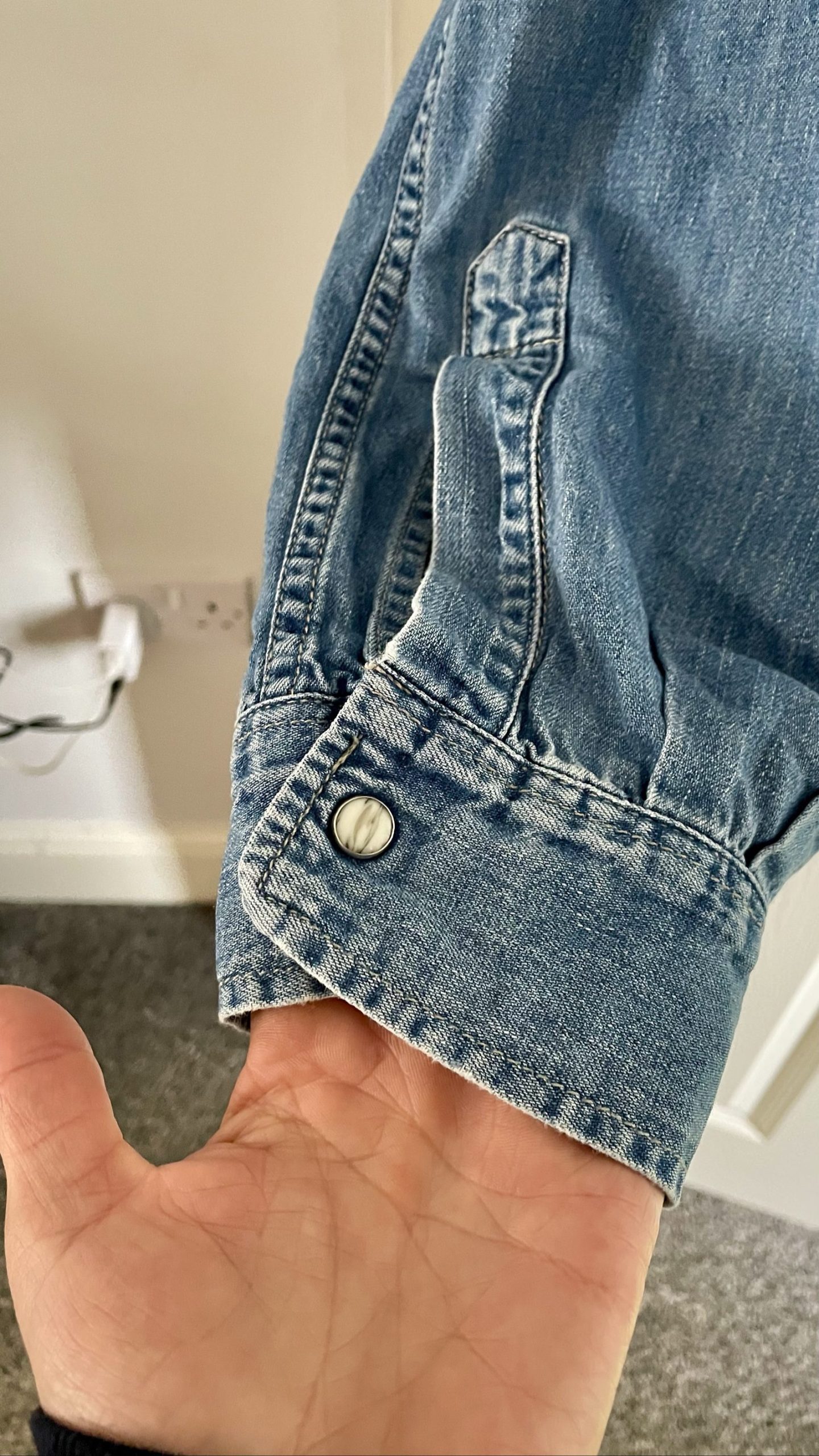 Levi's Men's Light Blue Denim Shirt XXL Western Style image 2