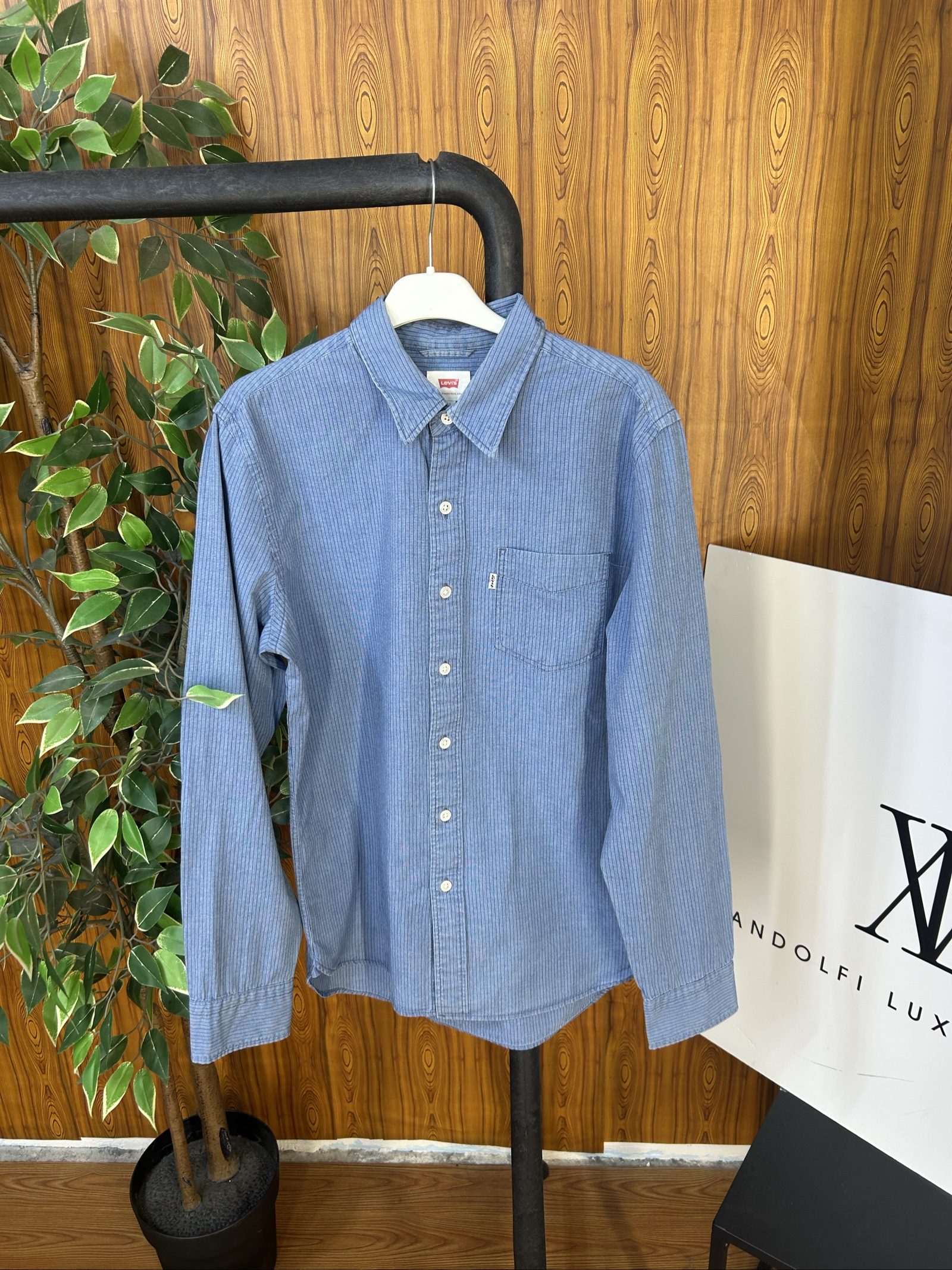 Levi's Camicia Uomo Blu Righe S Cotone