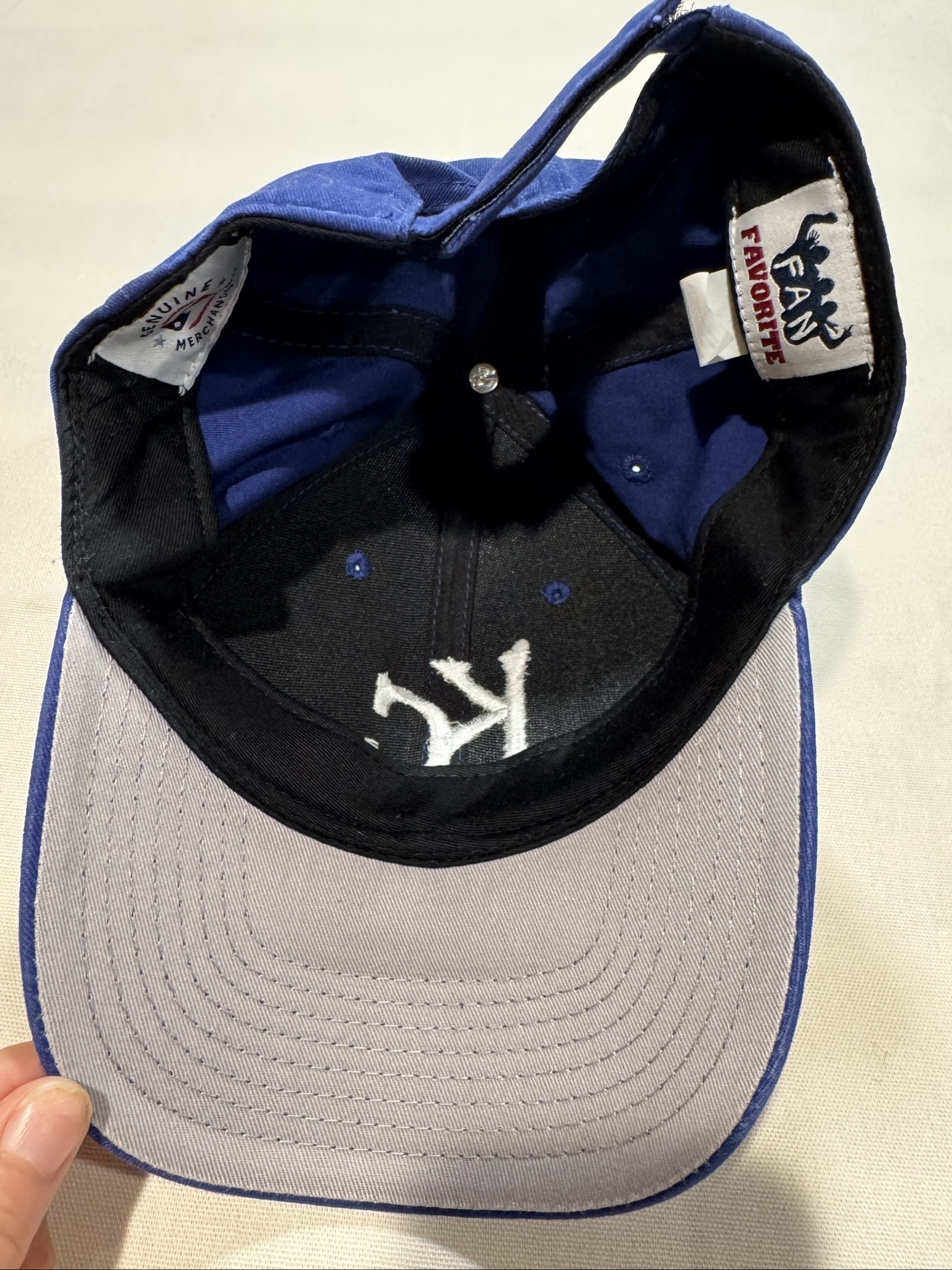 Fan Favorite Blue & White KC Baseball Cap One Size image 5