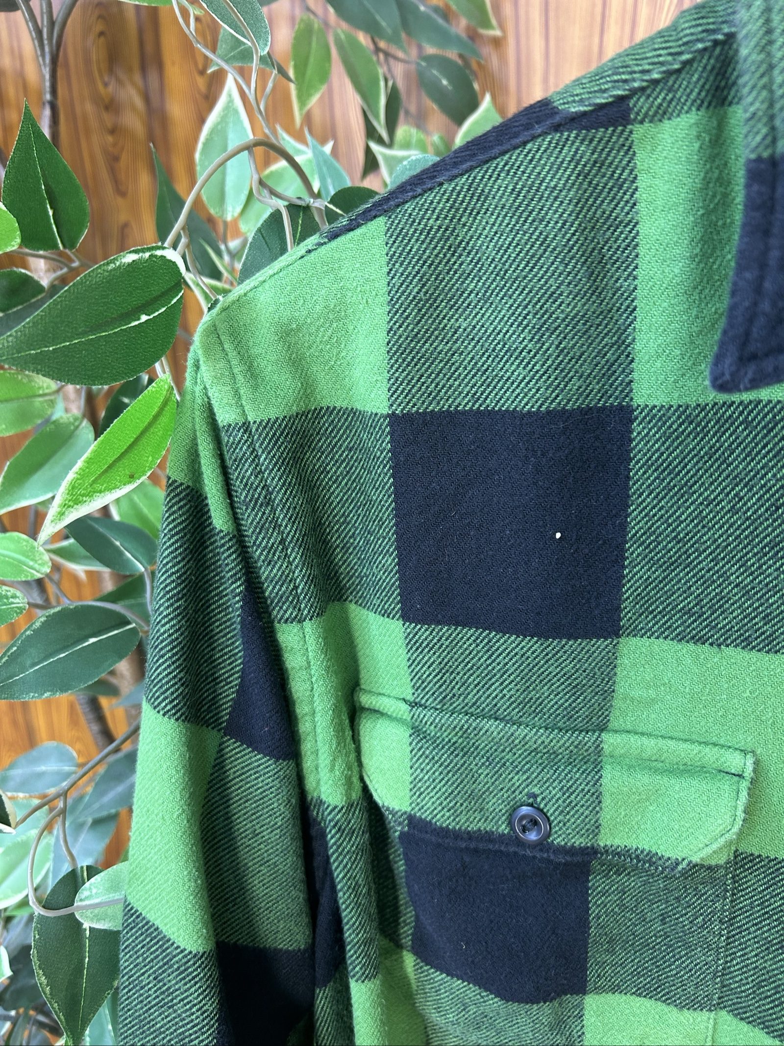 Levi's Uomo Camicia Verde & Nera a Quadri M Stretch image 4