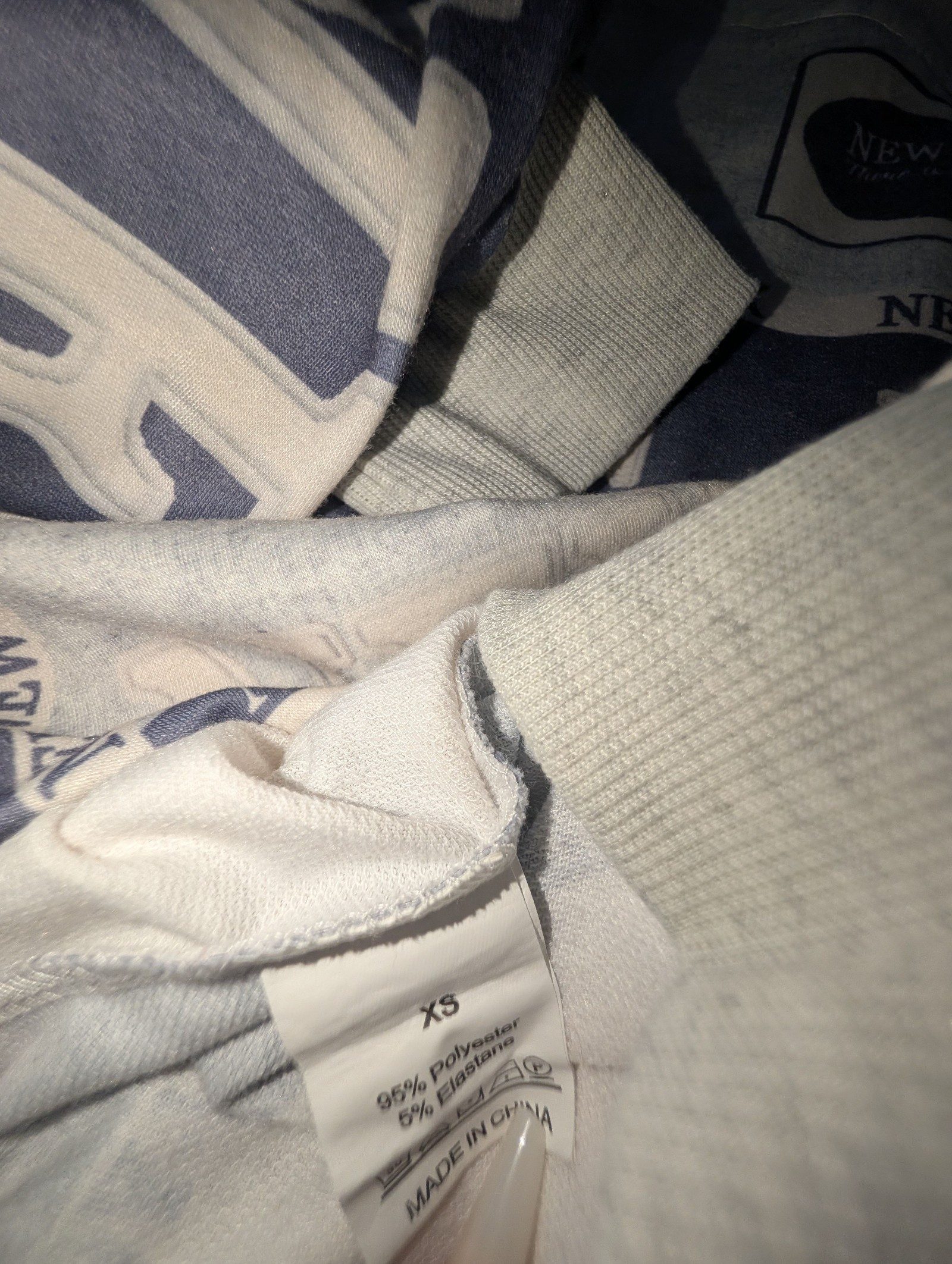 New York Womens Grey & White Printed Sweatshirt image 2