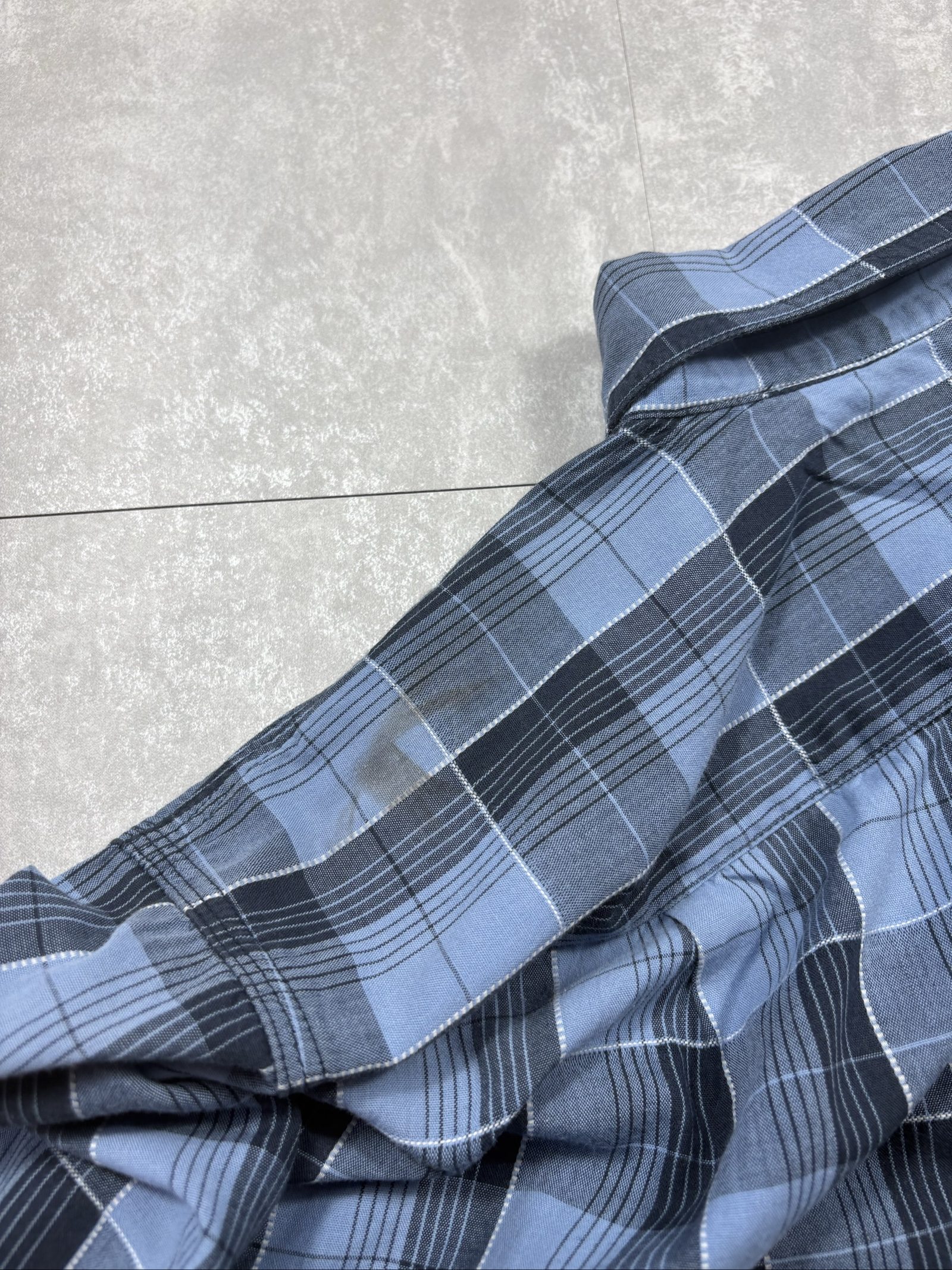 Dickies Men Blue & Black Checkered Short Sleeve Shirt Large image 9