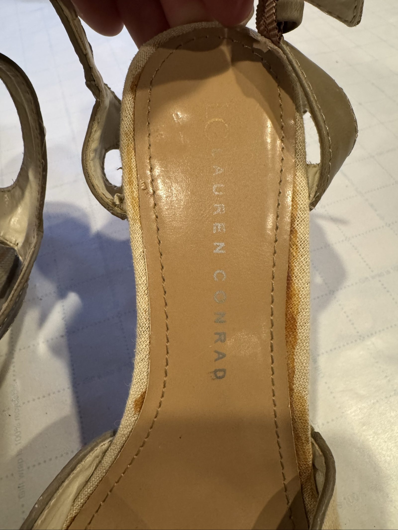 DRAFT READY Women’s Lauren Conrad Wedge Heel Sandal – Brown – Size 7 Med image 2