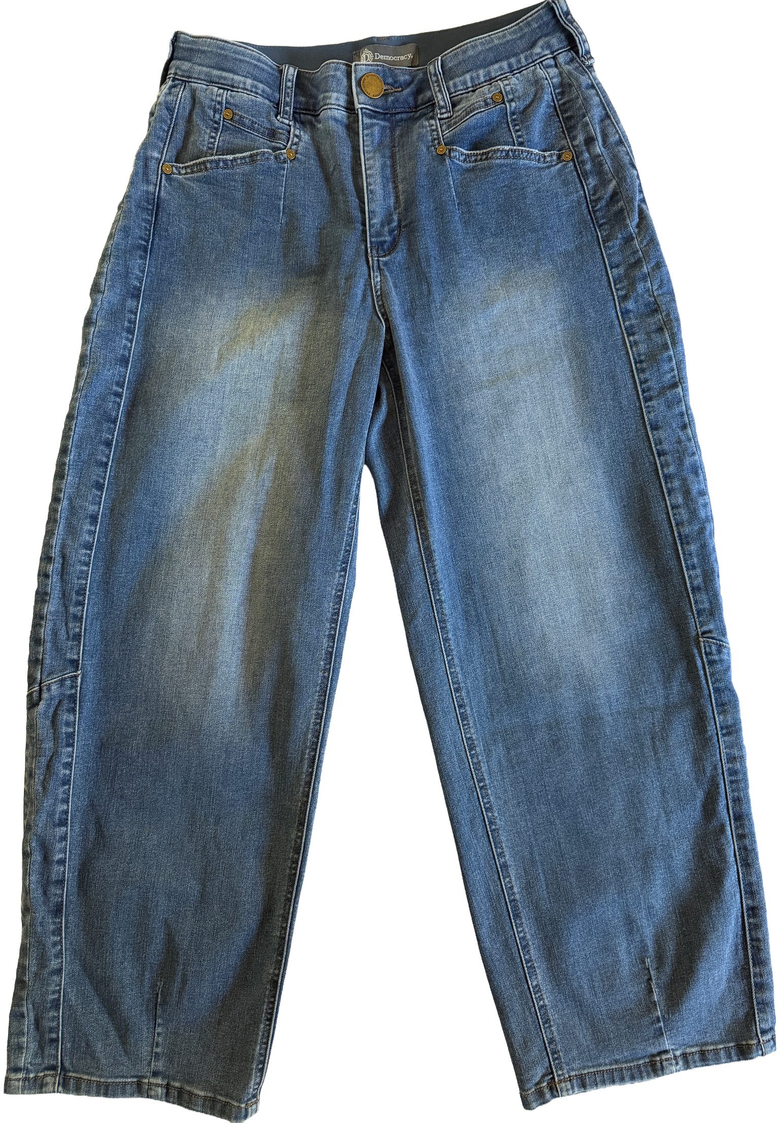 Democracy "Ab"technology High Waist Ankle Barrel Jeans - Size 8 image 2