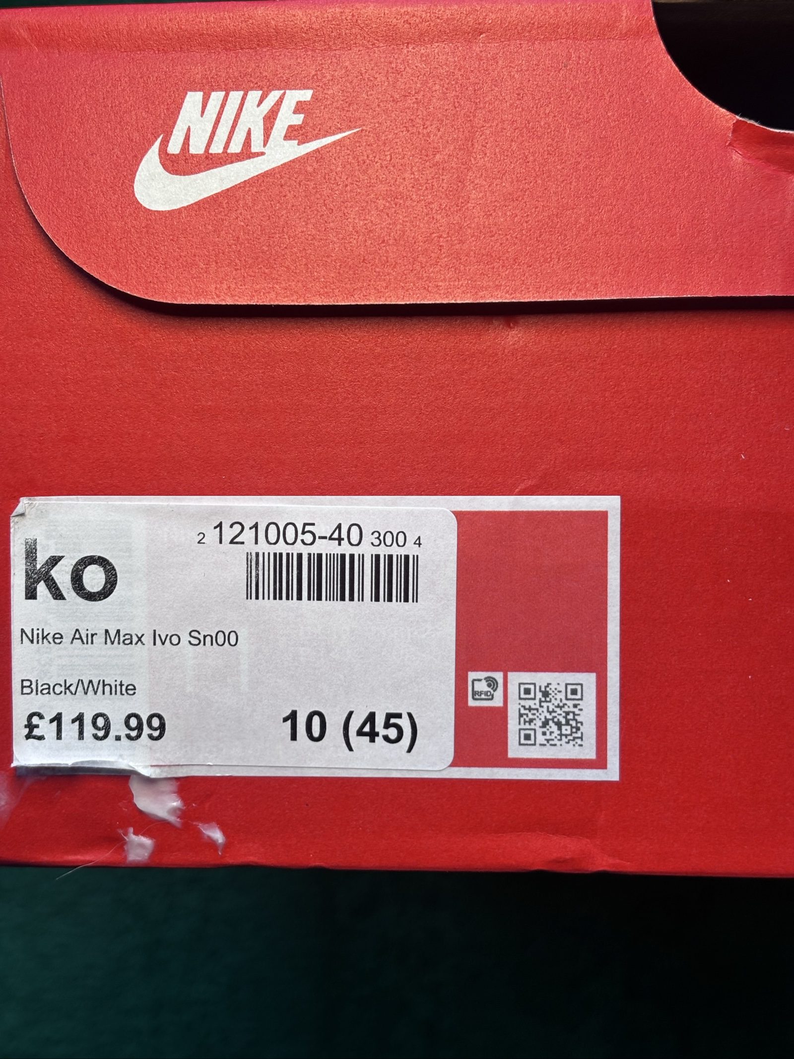 UK 10 Nike Air Max IVO | Black White 580518-011 | New image 6
