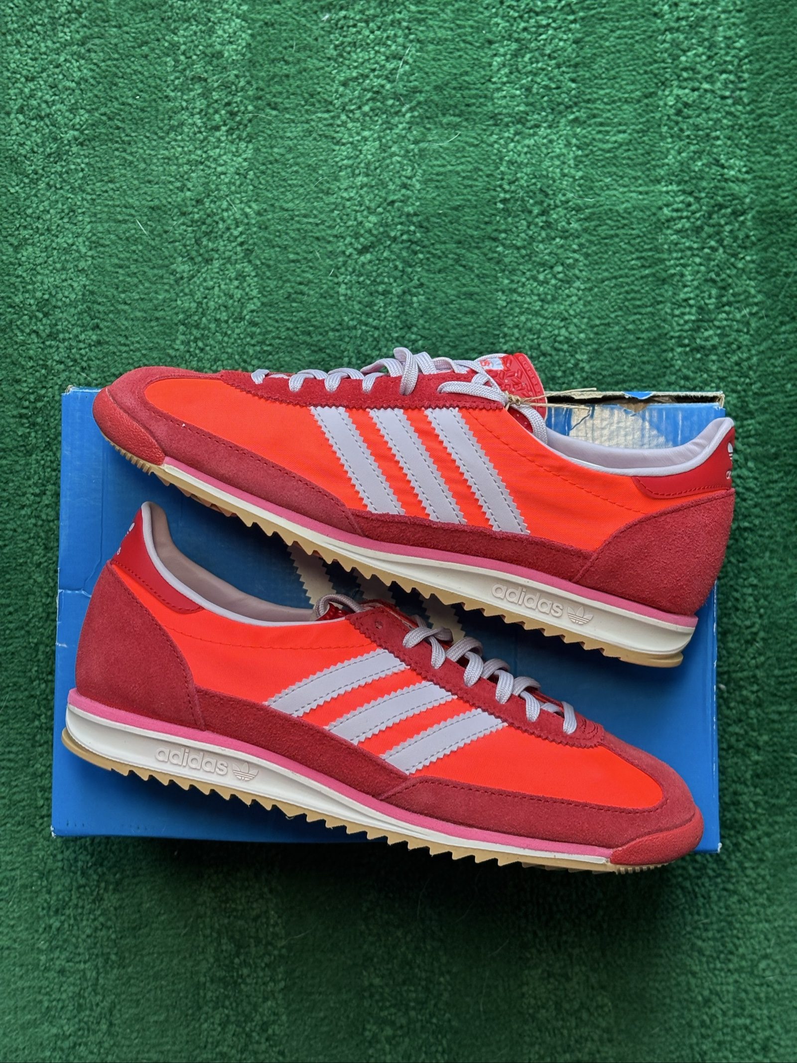 UK 5.5 Wmns | adidas SL 72 OG W | Solar Red JH7392 | New Damaged Box