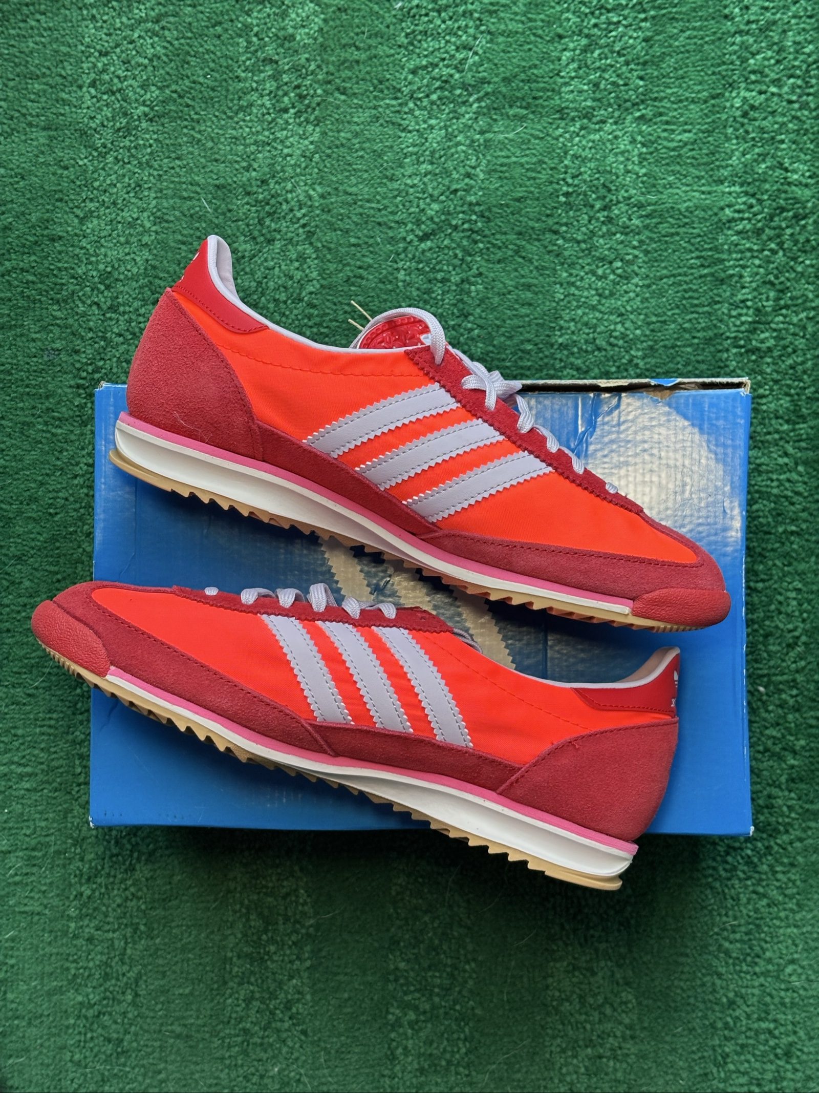 UK 5.5 Wmns | adidas SL 72 OG W | Solar Red JH7392 | New Damaged Box image 2