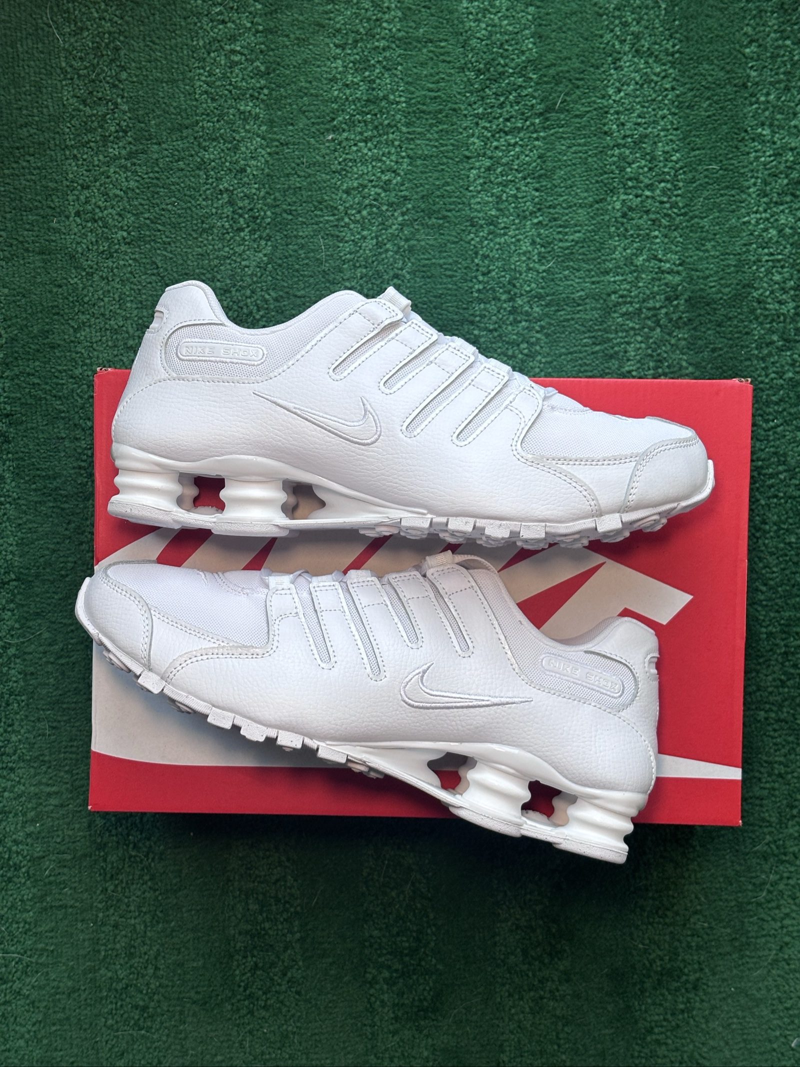 UK 8.5 Nike Shox NZ | Triple White IQ8623-100 | New
