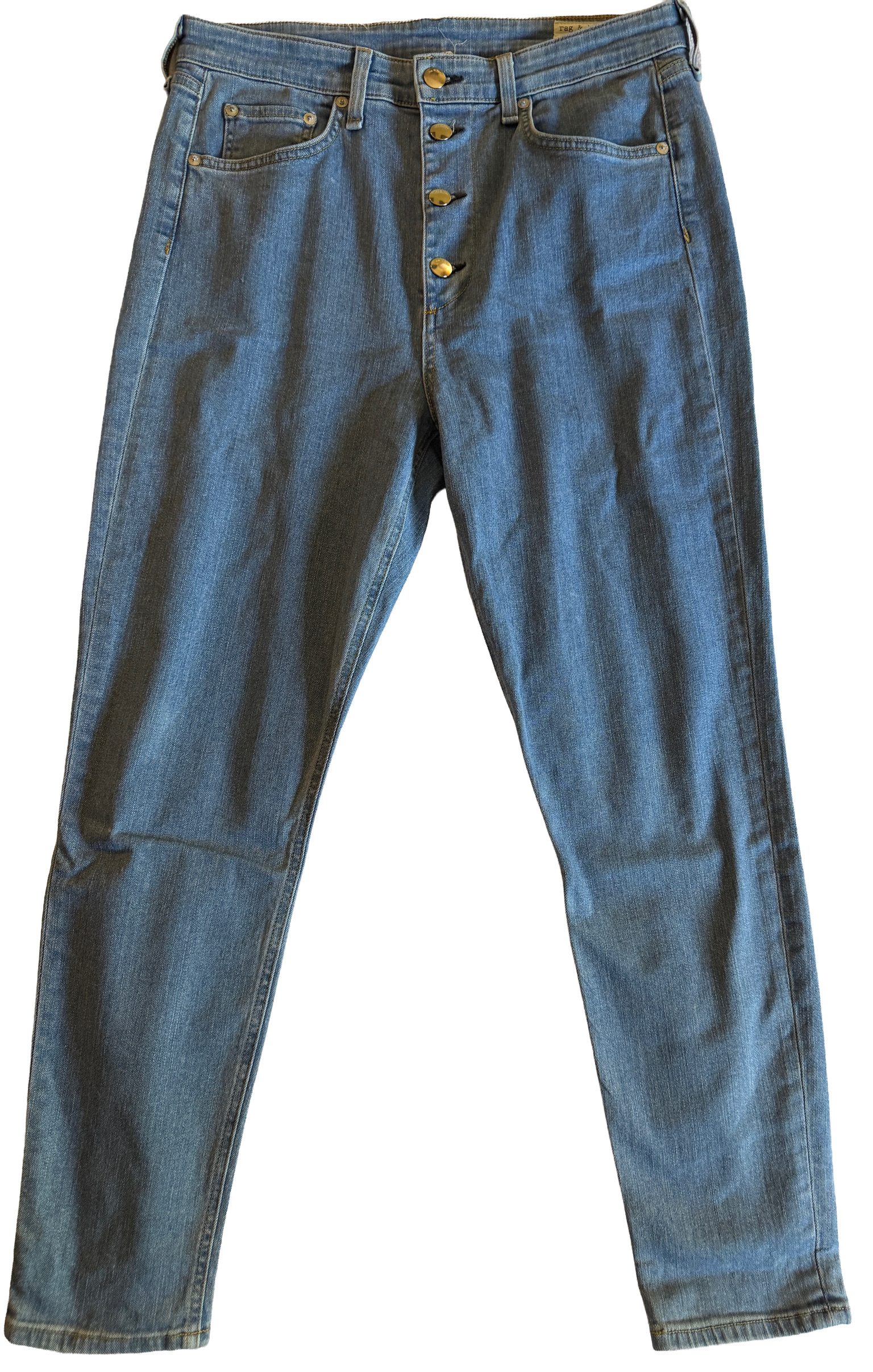 rag & bone Blue Nina High-Rise Ankle Skinny Jeans Size 30 image 2