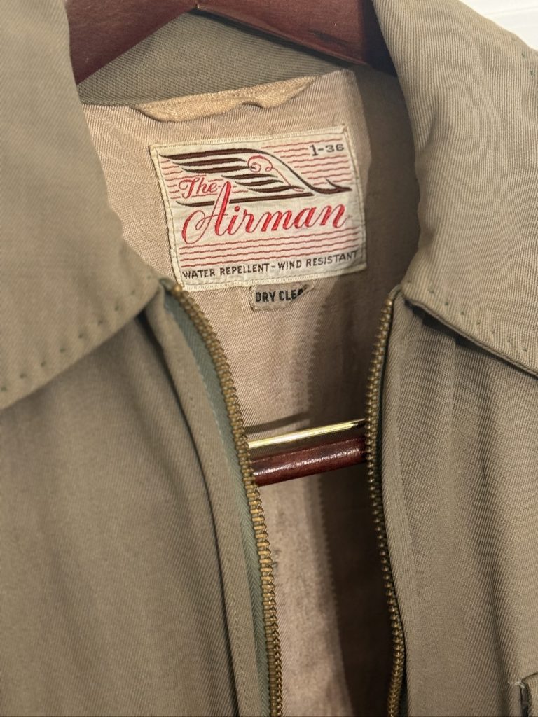 The Airman Brown Water Repellent Wind Resistant Zip Jacket Medium