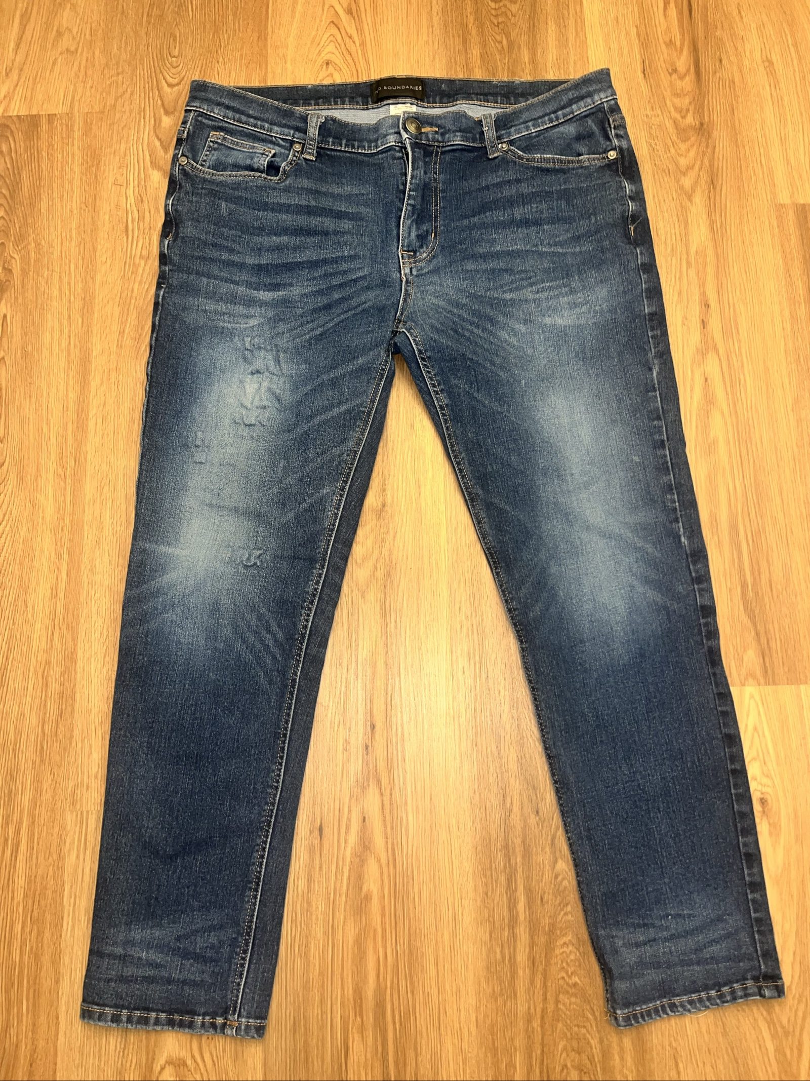 Boundaries Men's Blue Dark Wash Jeans 36x30