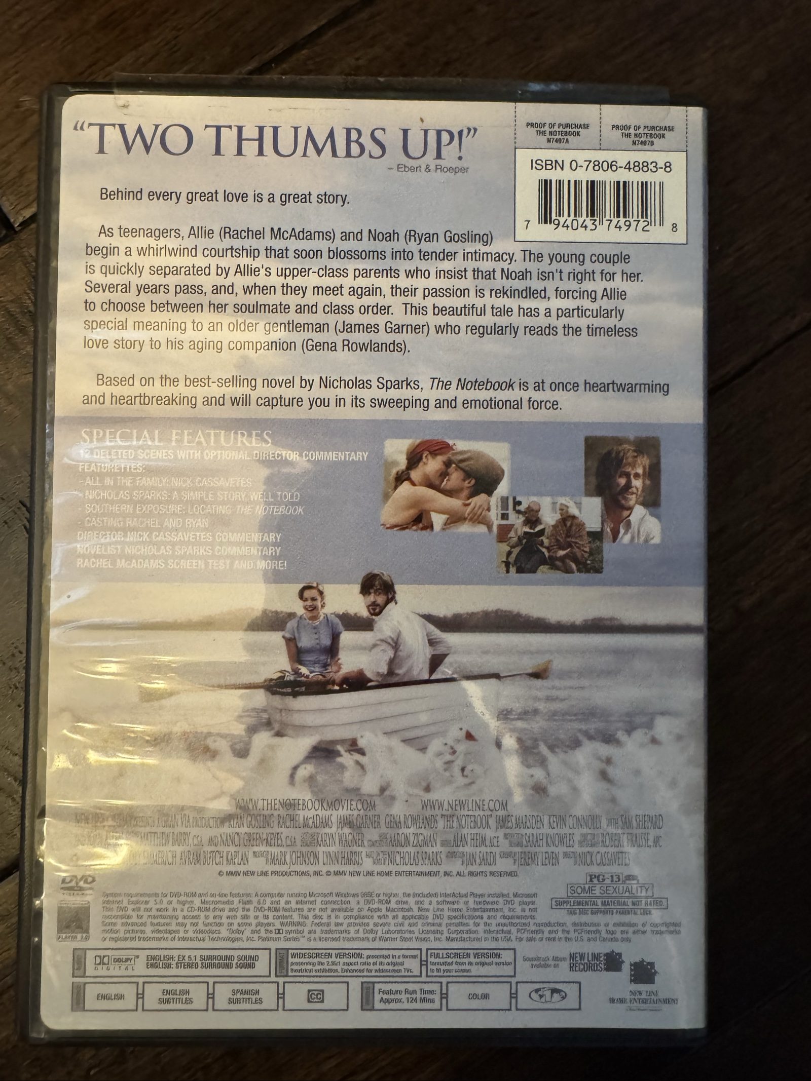 DRAFT The Notebook DVD New Line Platinum Series image 2
