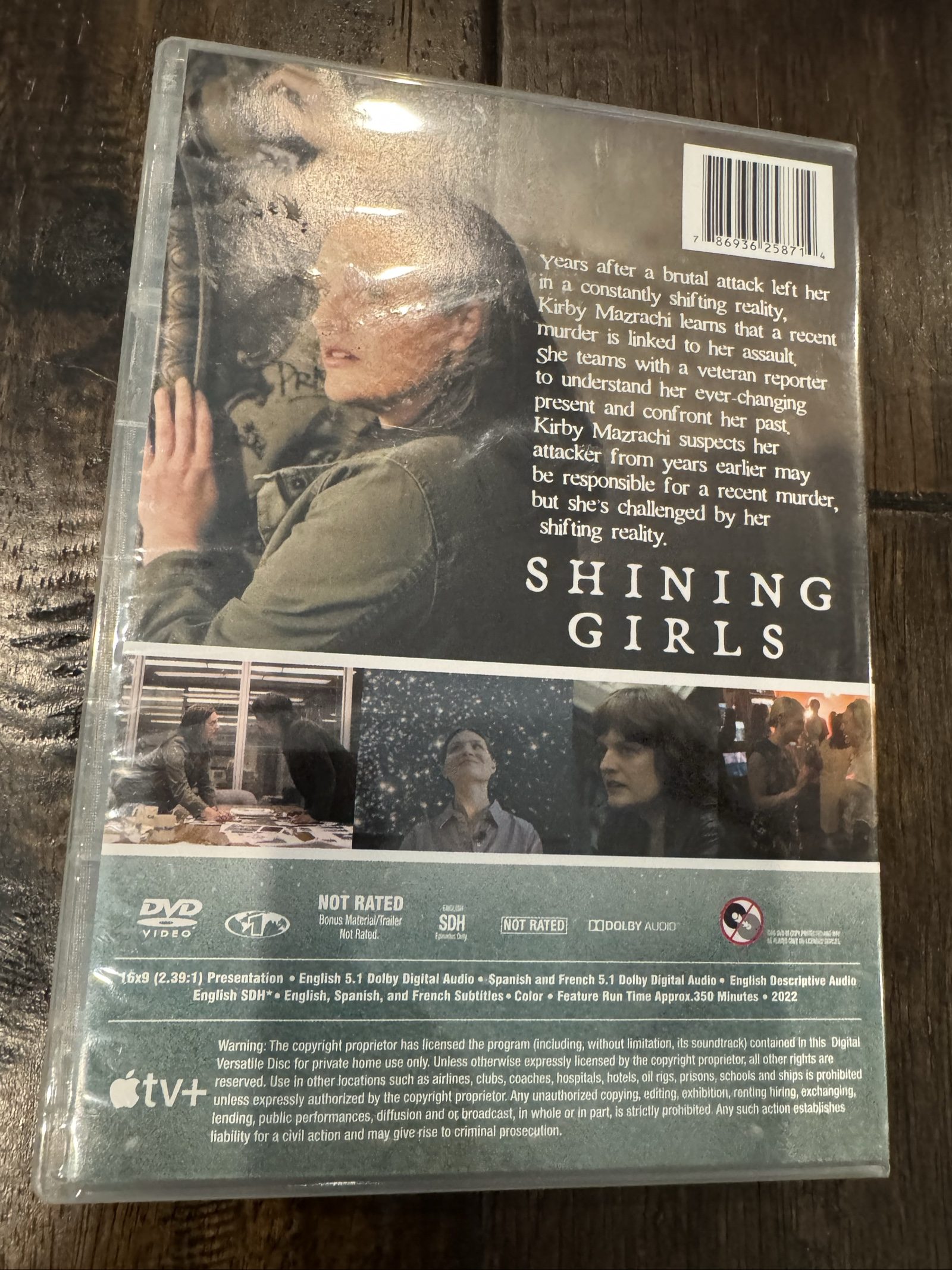 Shining Girls Apple TV+ DVD image 2
