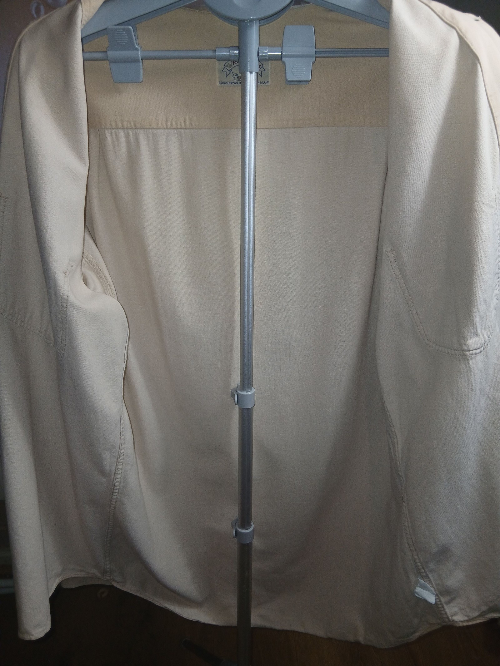 Armani Jeans Cream Cotton Shirt Large Double Pocket image 3