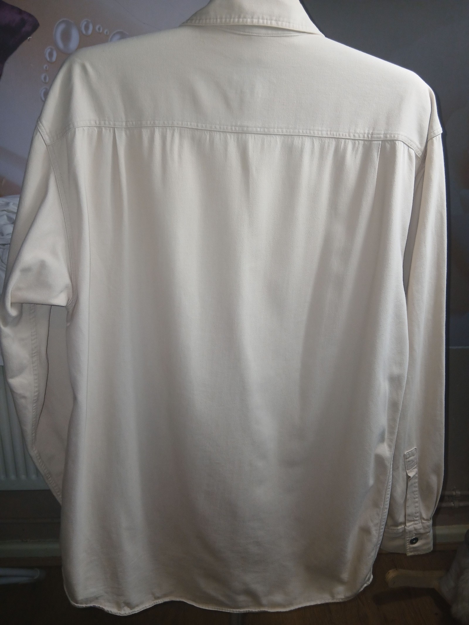 Armani Jeans Cream Cotton Shirt Large Double Pocket image 4