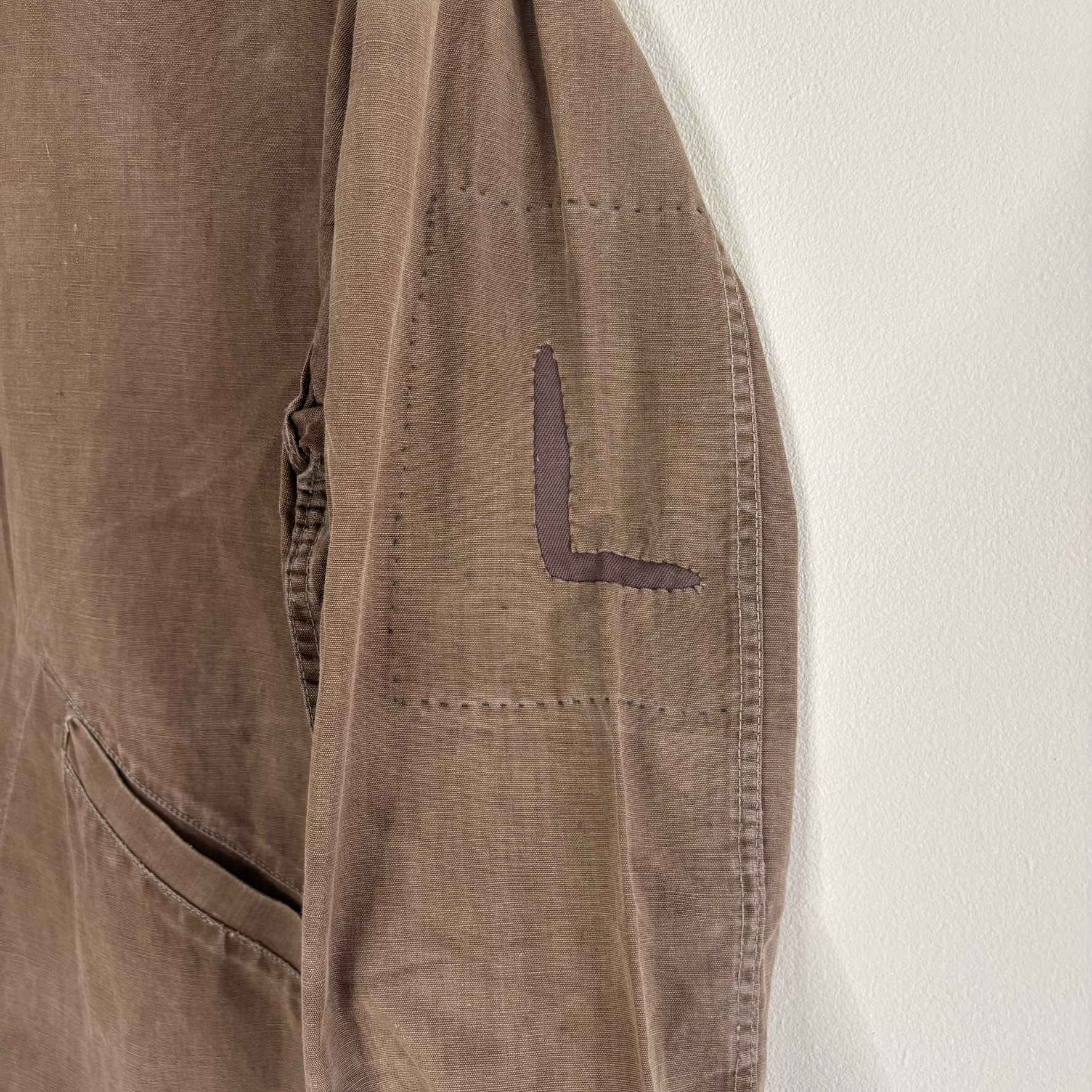 RARE Vintage 40s Canadian Made Spring Loaded Crown Cropped Work Jacket Brown S image 3