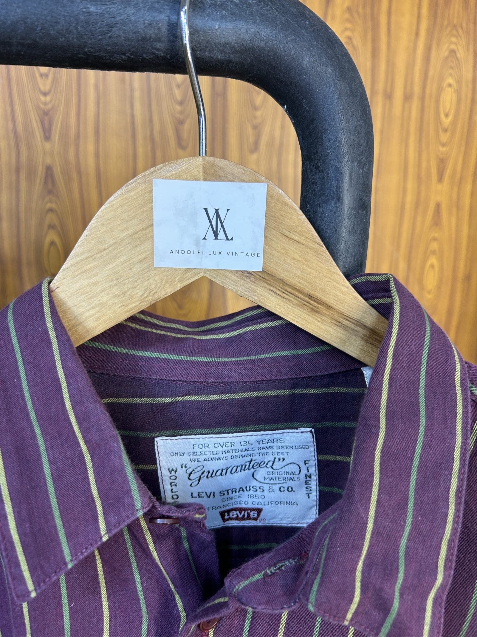 Levi's Men's Purple & Yellow Striped Shirt Large Cotton image 2